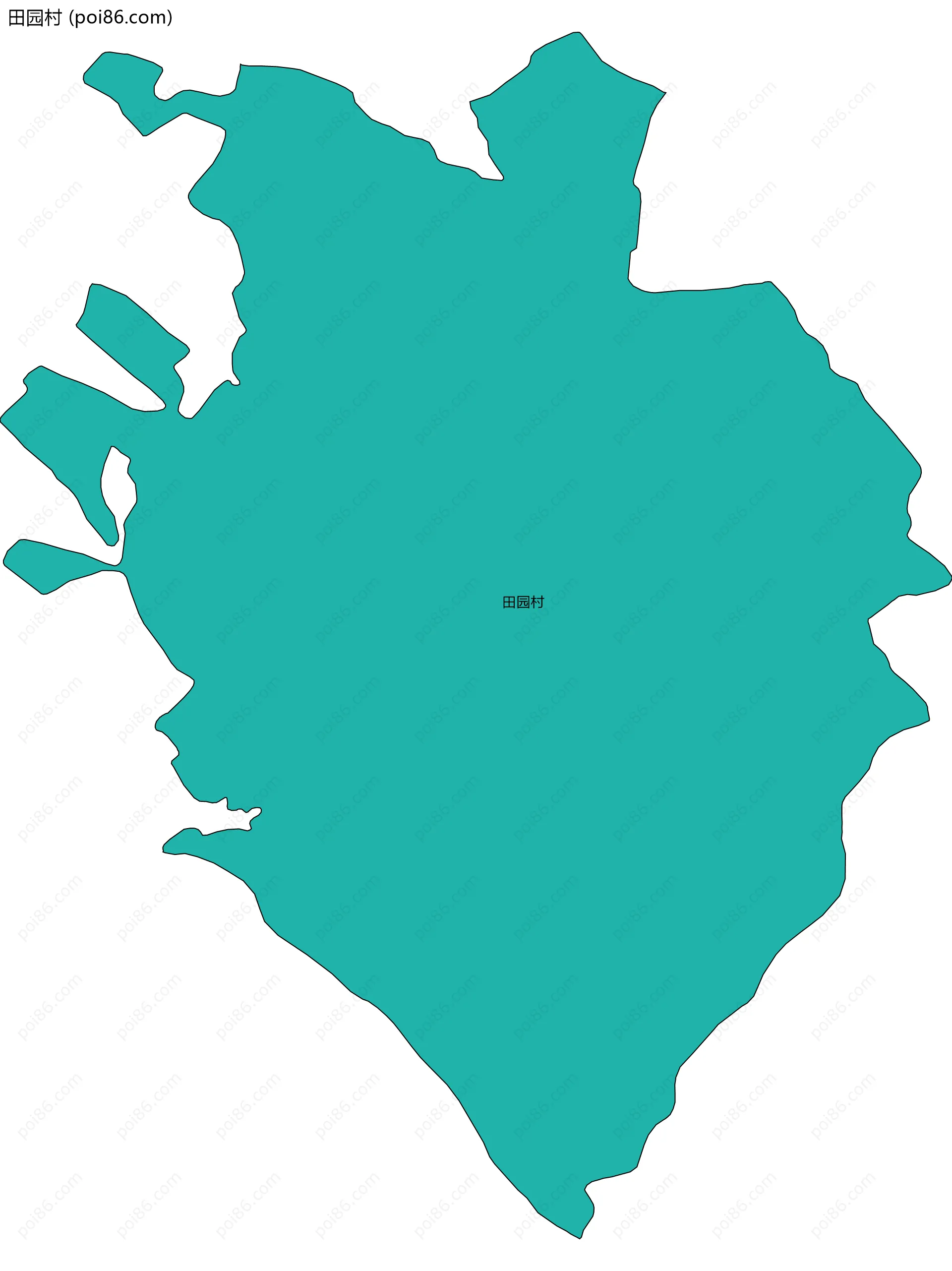 田园村边界地图