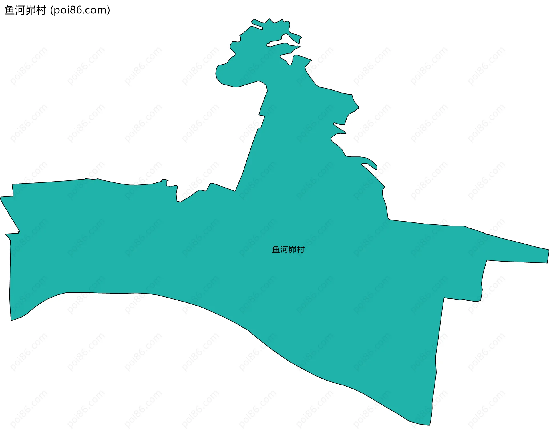 鱼河峁村边界地图