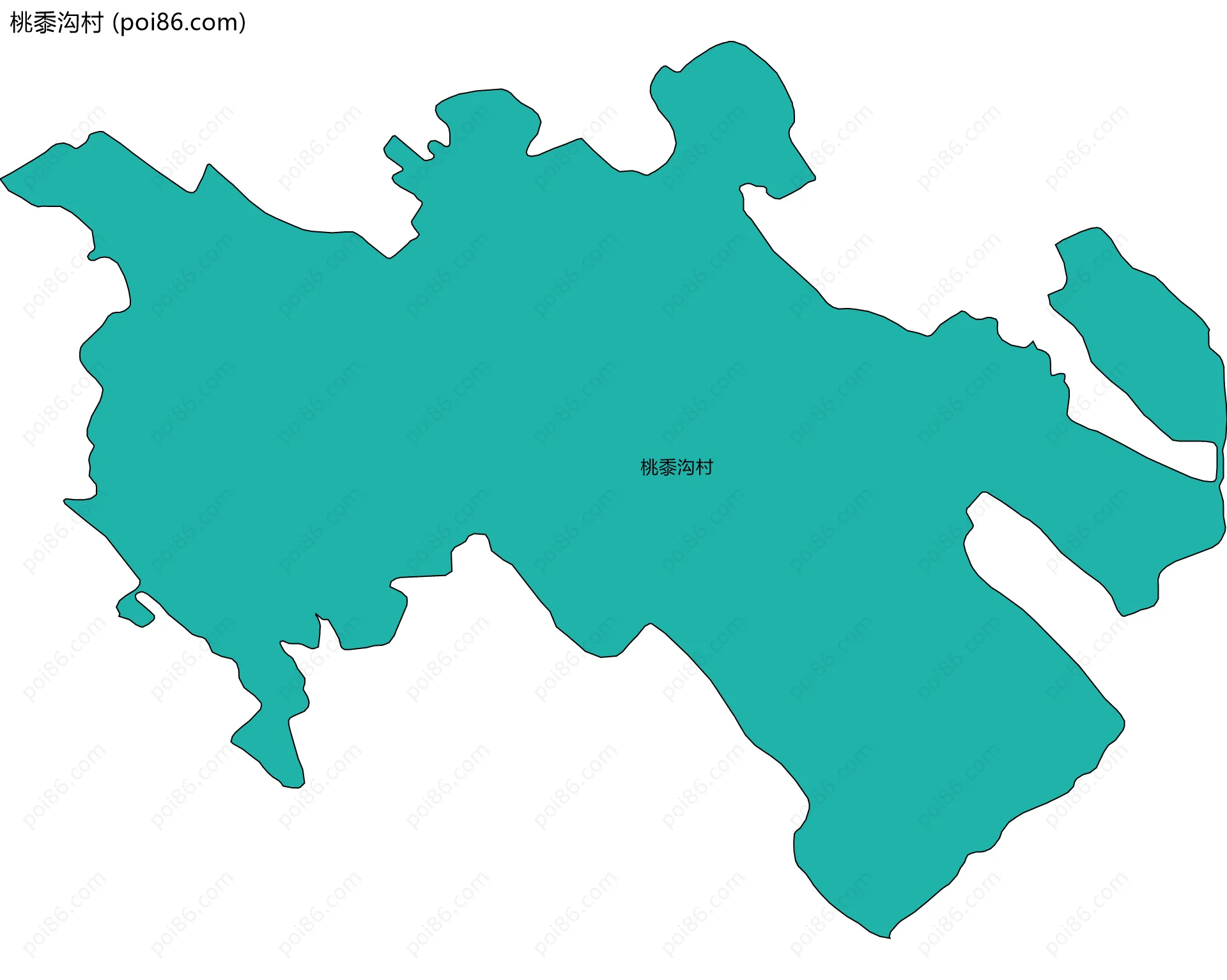 桃黍沟村边界地图