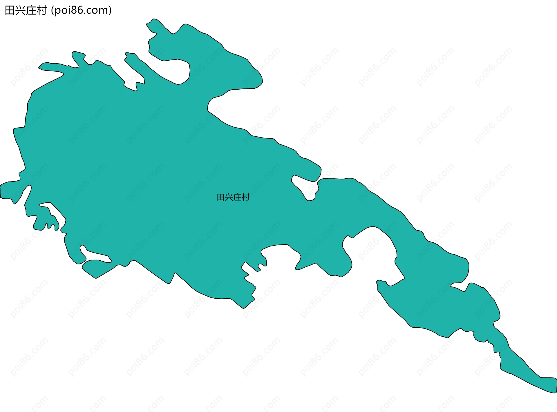 田兴庄村边界地图