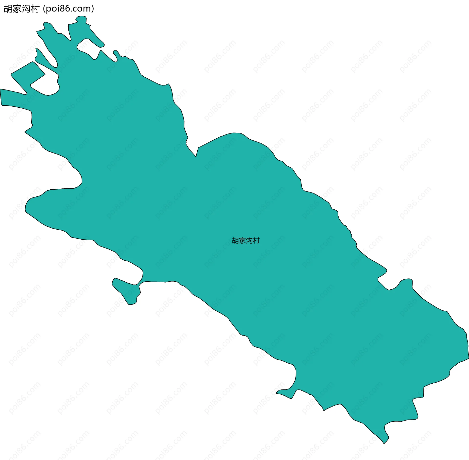胡家沟村边界地图