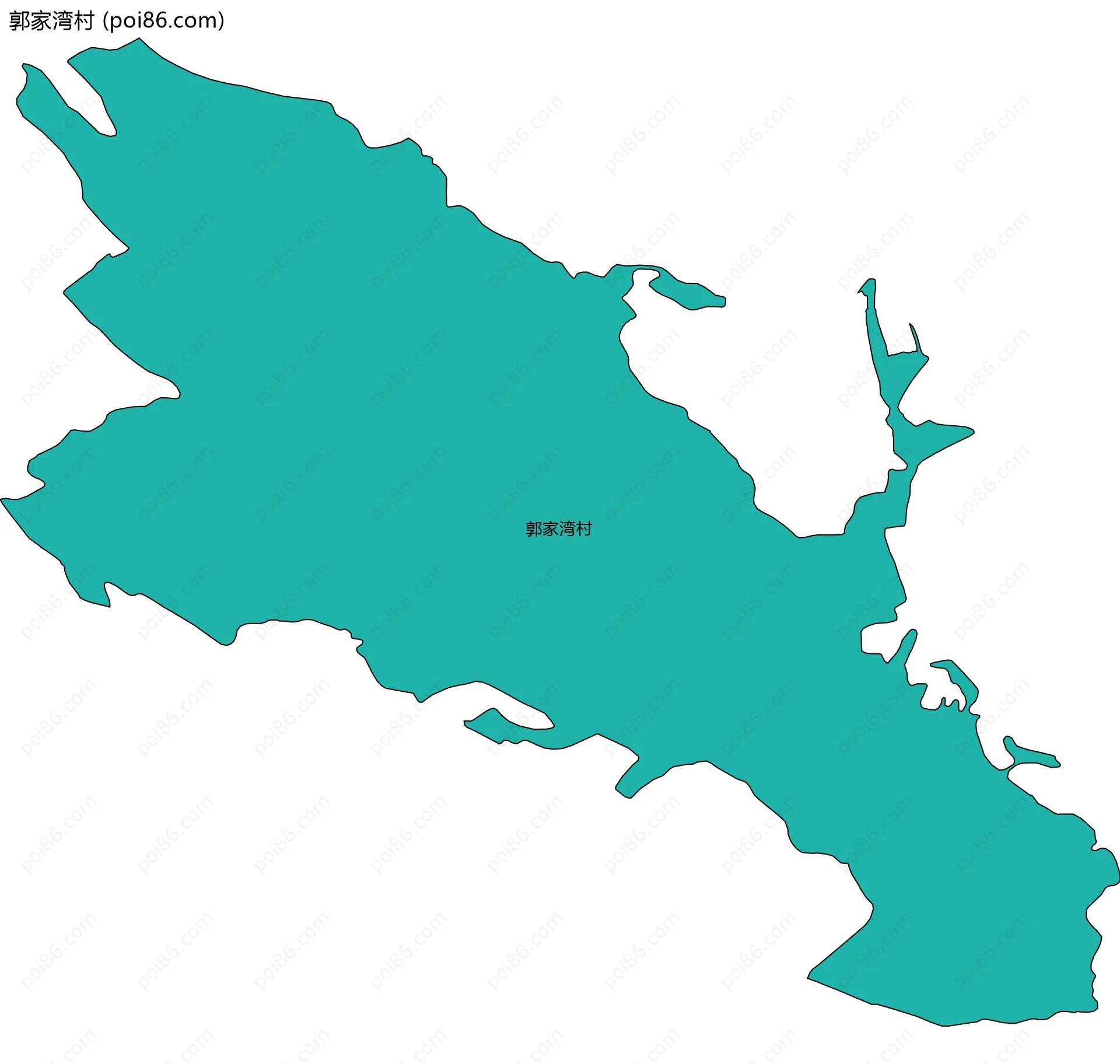 郭家湾村边界地图