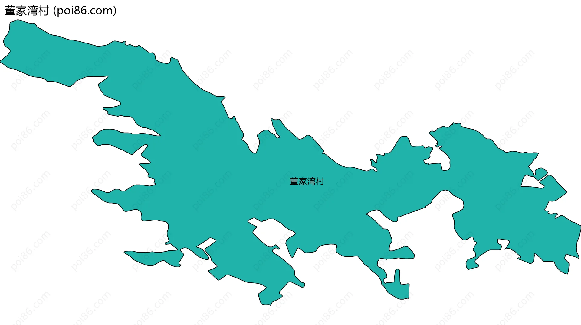 董家湾村边界地图