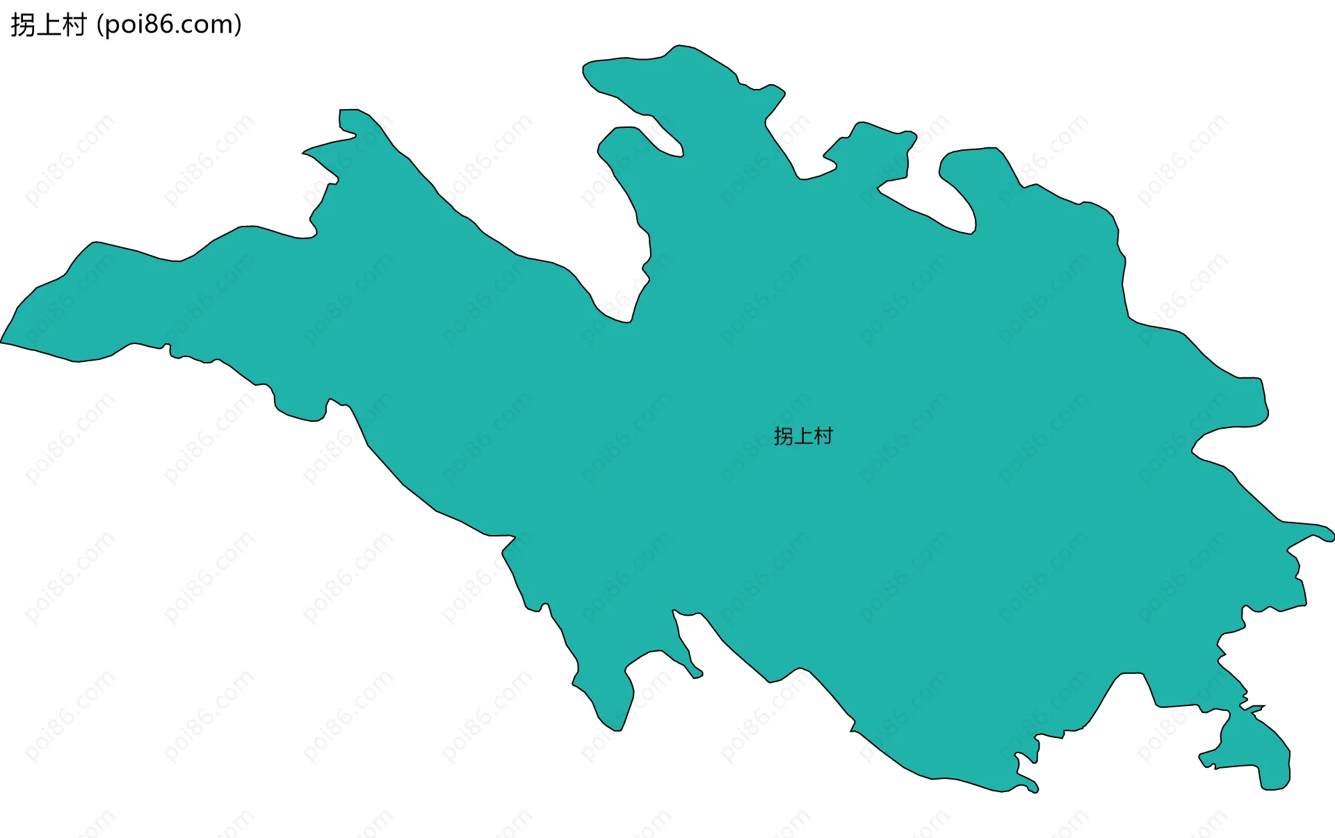 拐上村边界地图