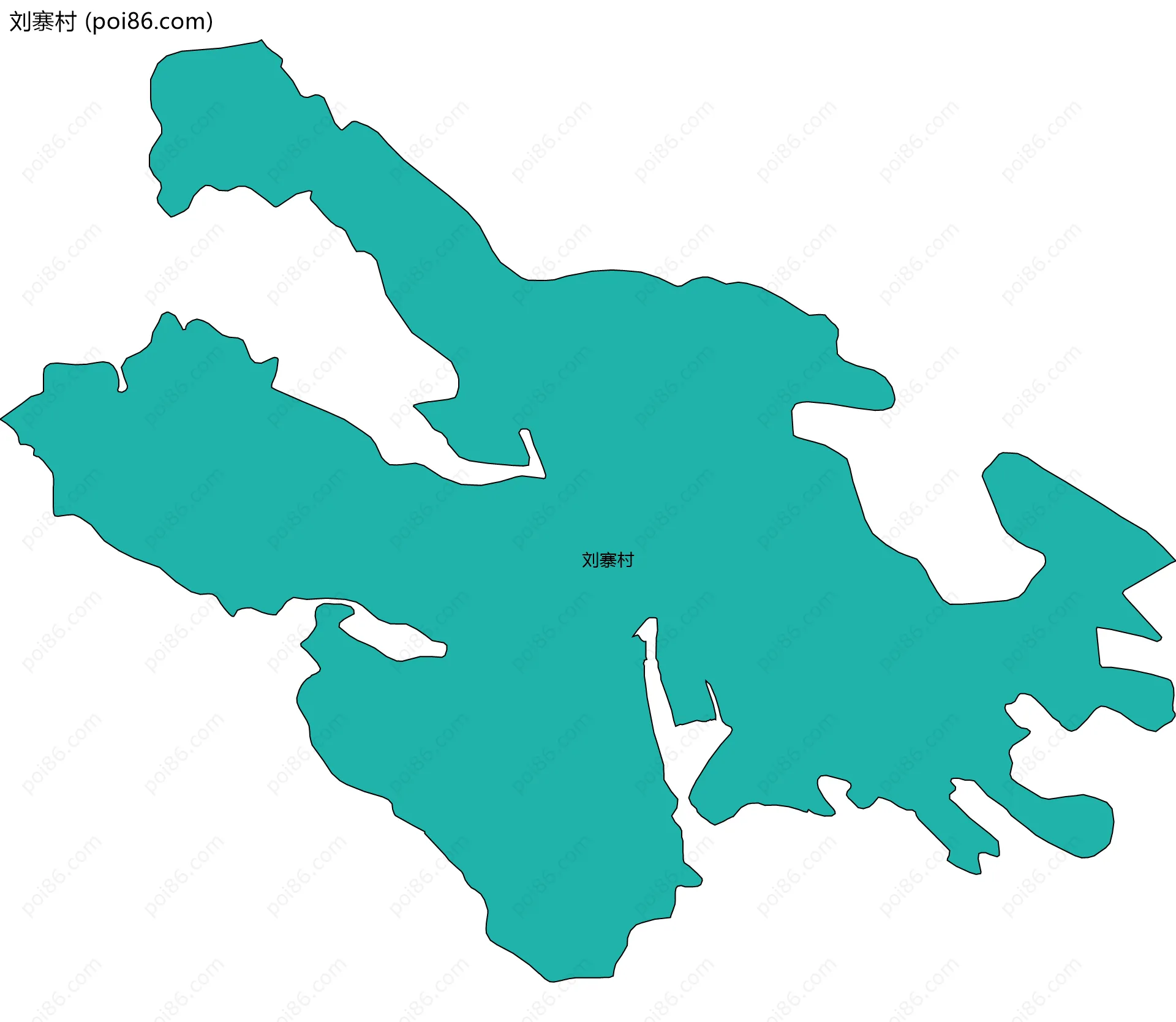刘寨村边界地图