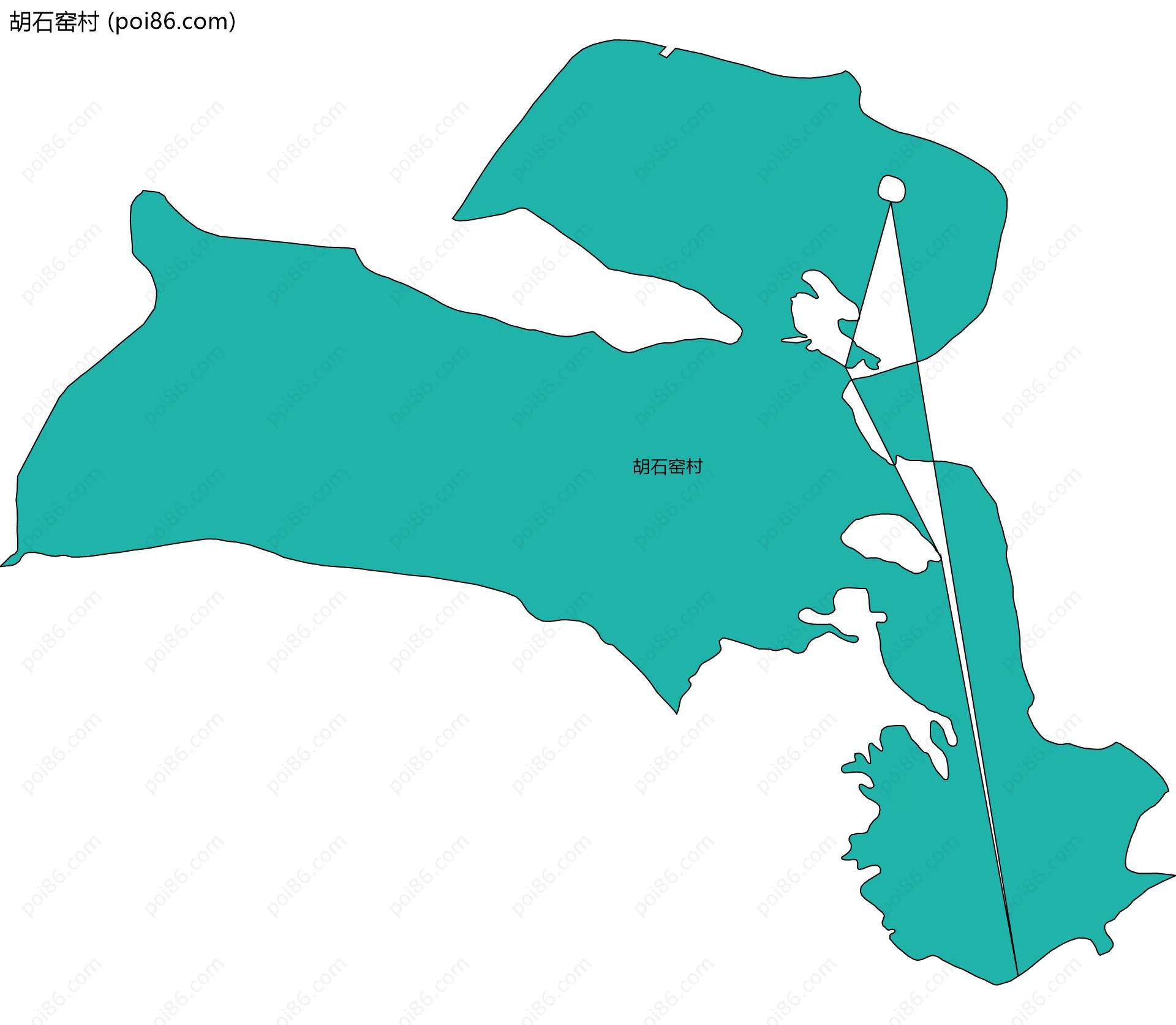 胡石窑村边界地图