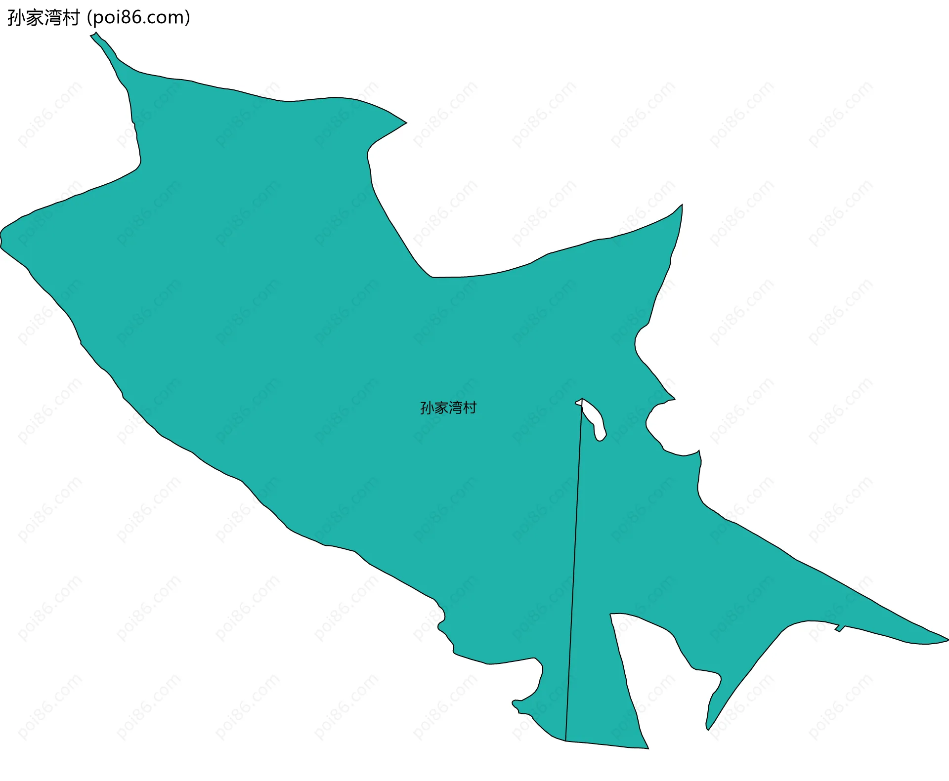 孙家湾村边界地图