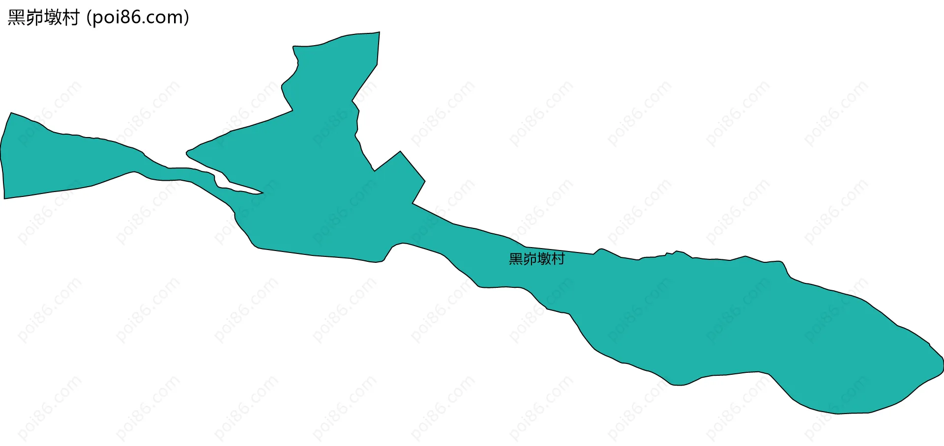 黑峁墩村边界地图