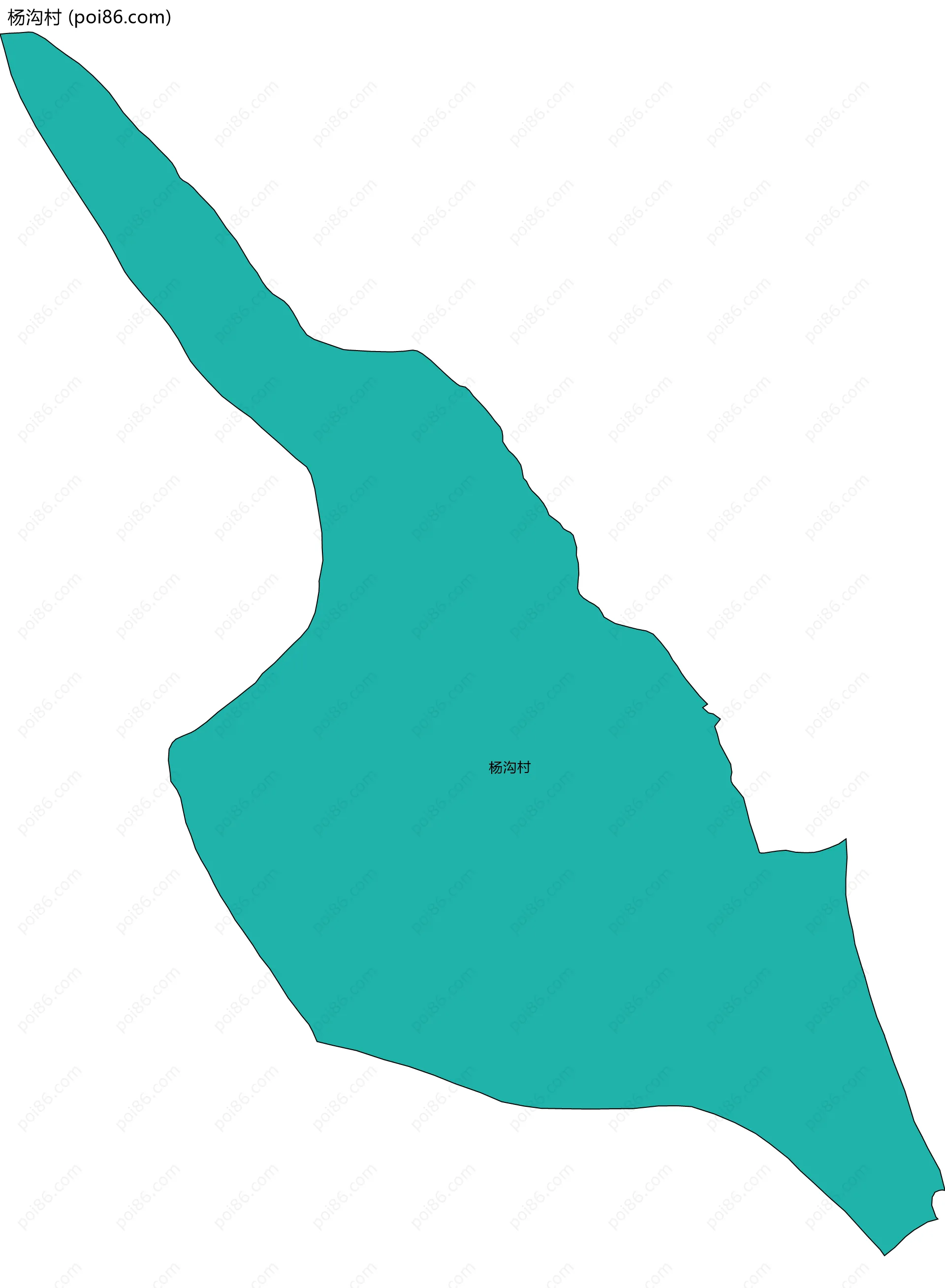 杨沟村边界地图