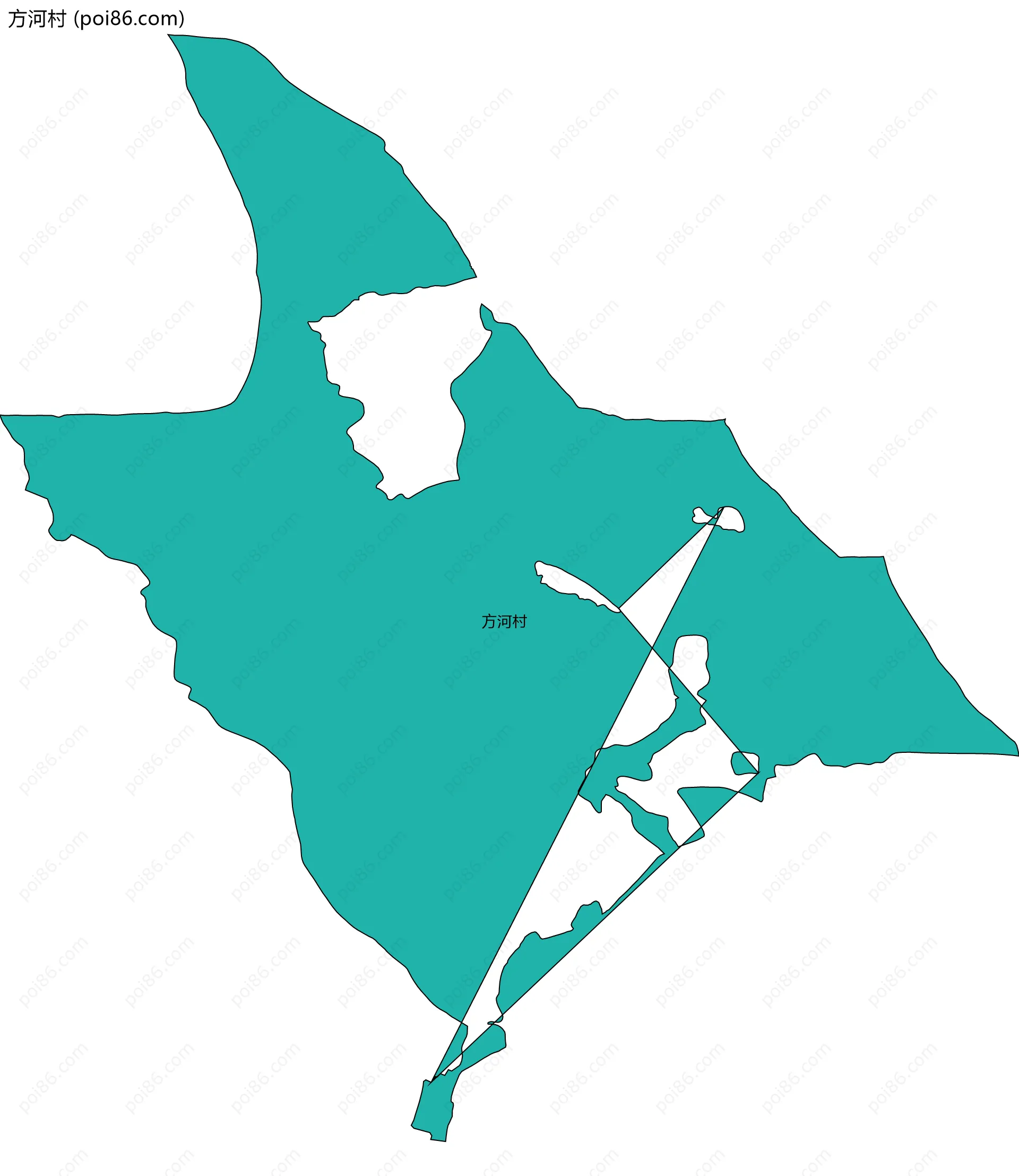 方河村边界地图