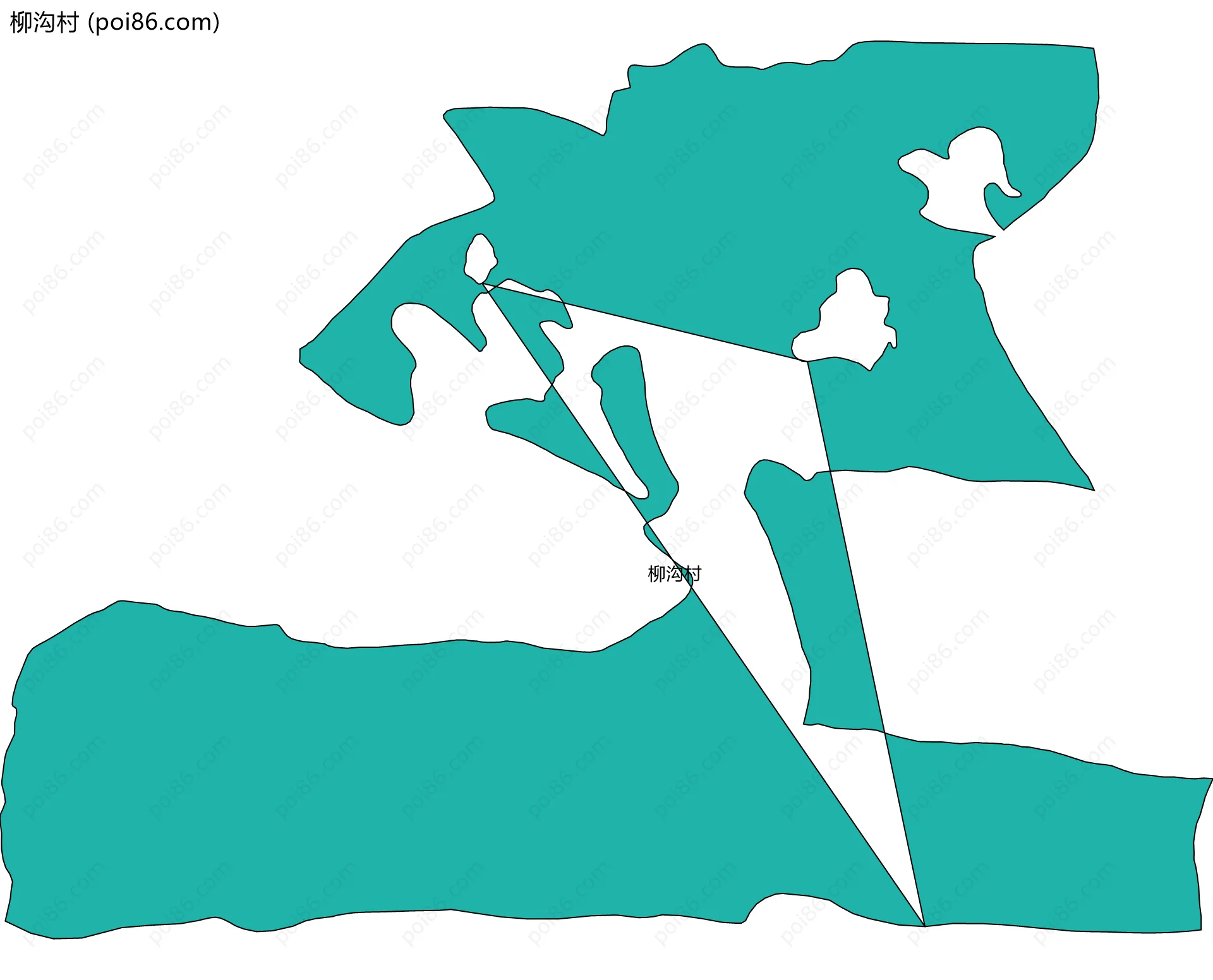 柳沟村边界地图