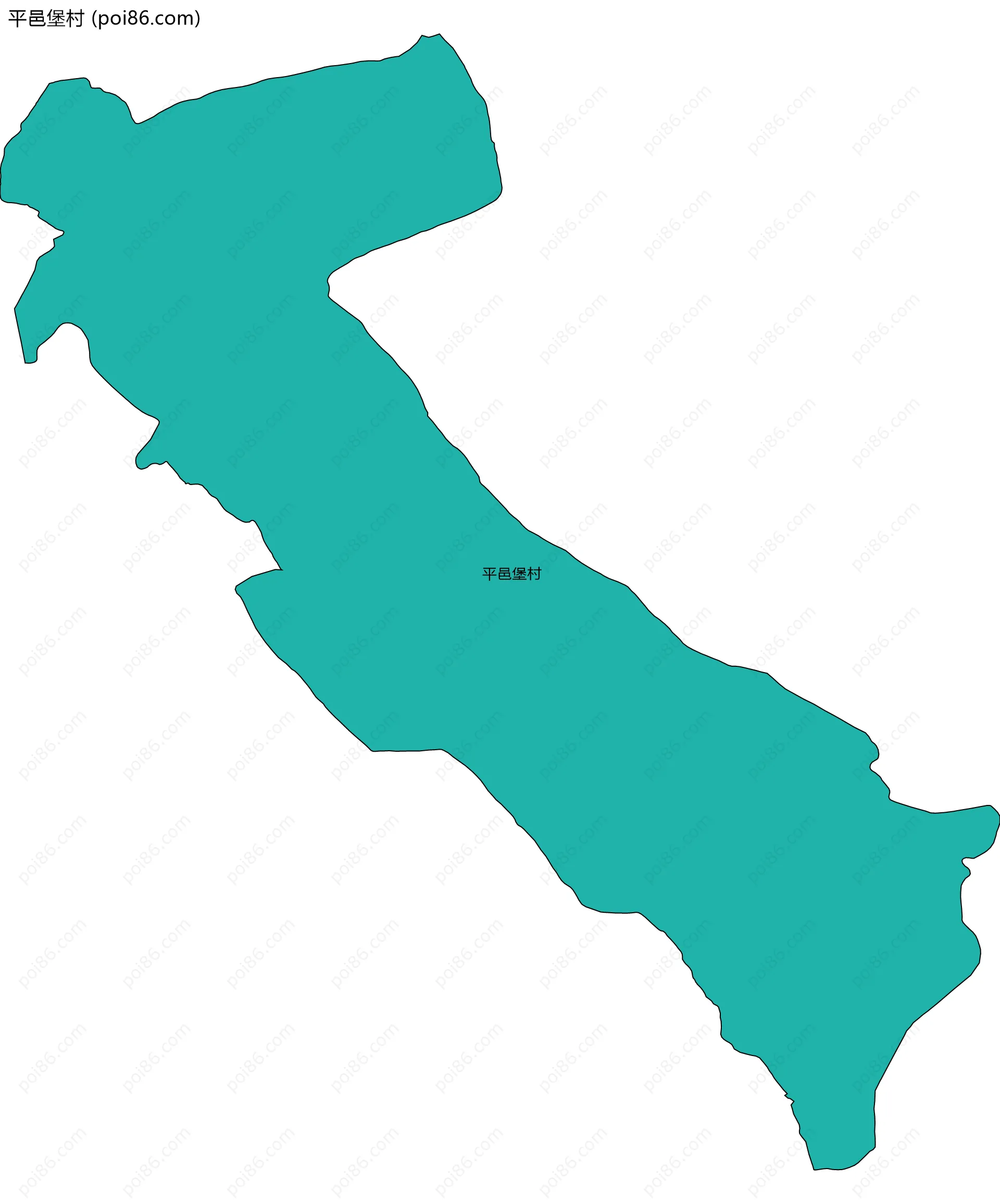 平邑堡村边界地图