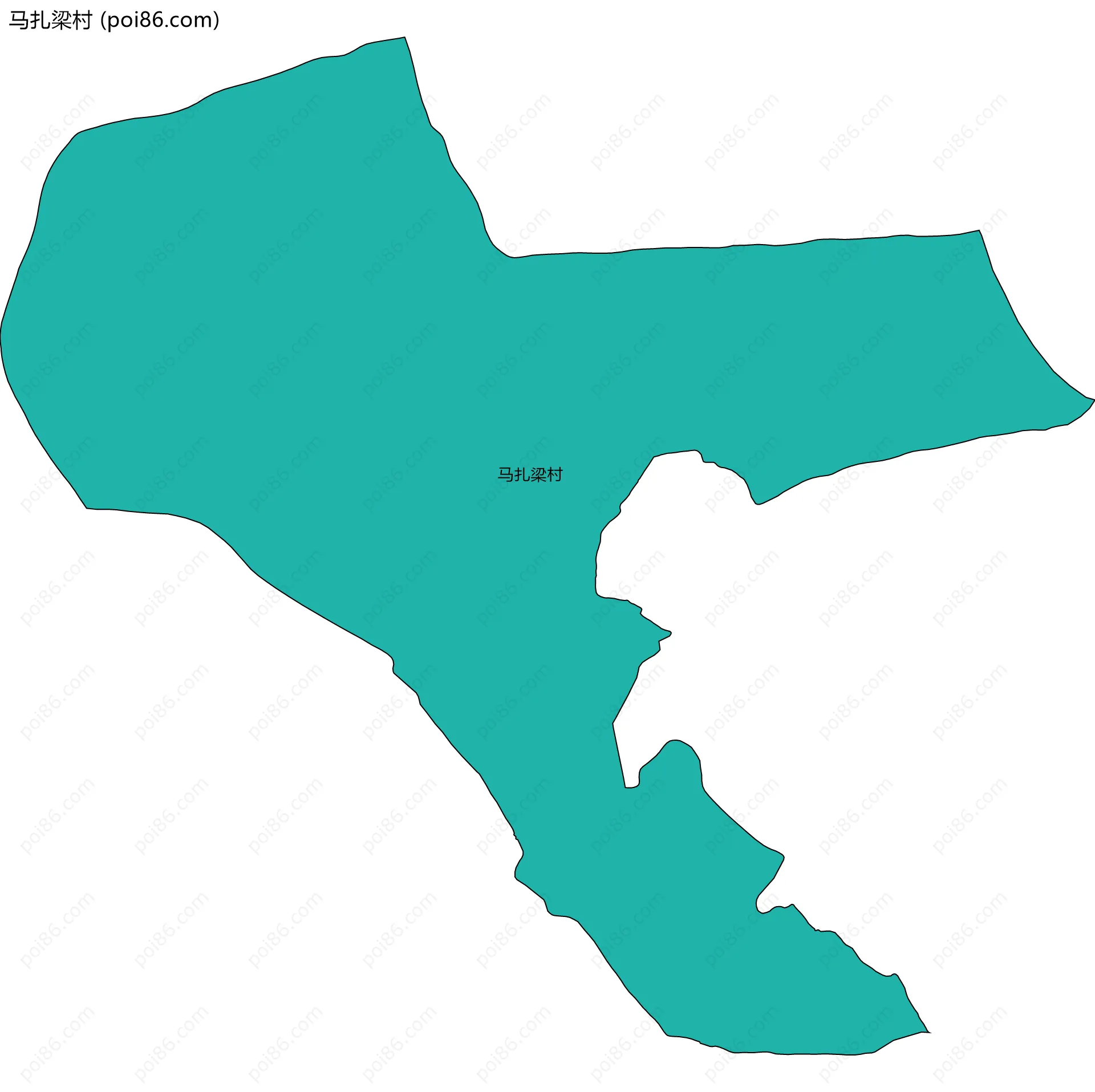 马扎梁村边界地图