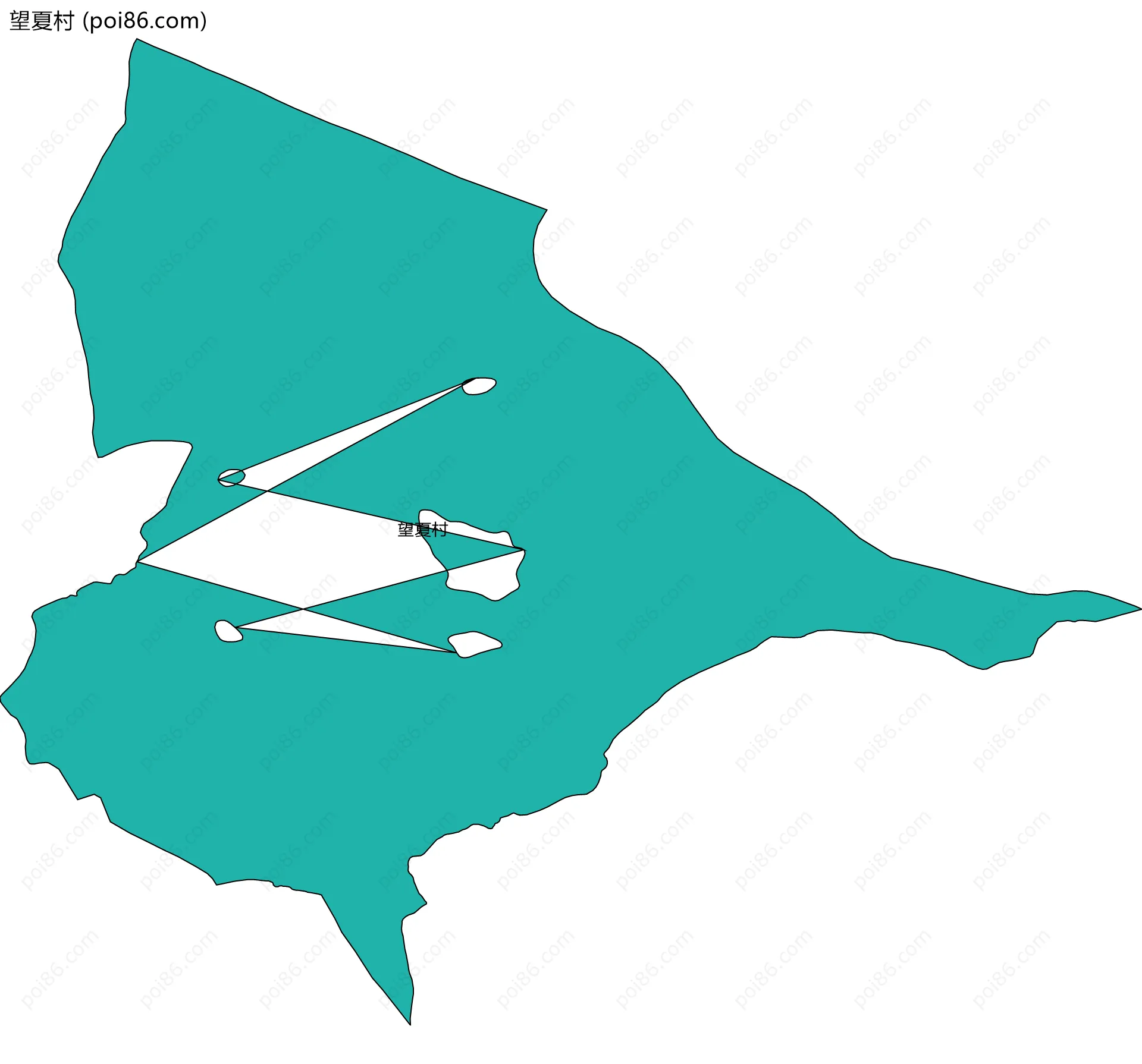 望夏村边界地图