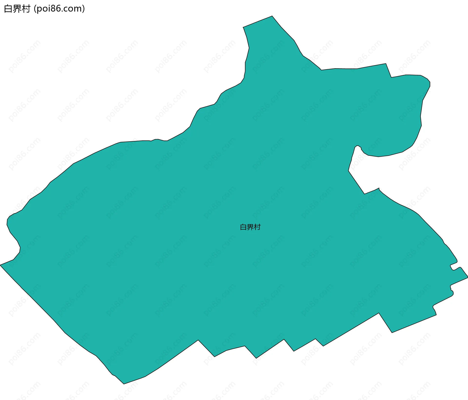 白界村边界地图