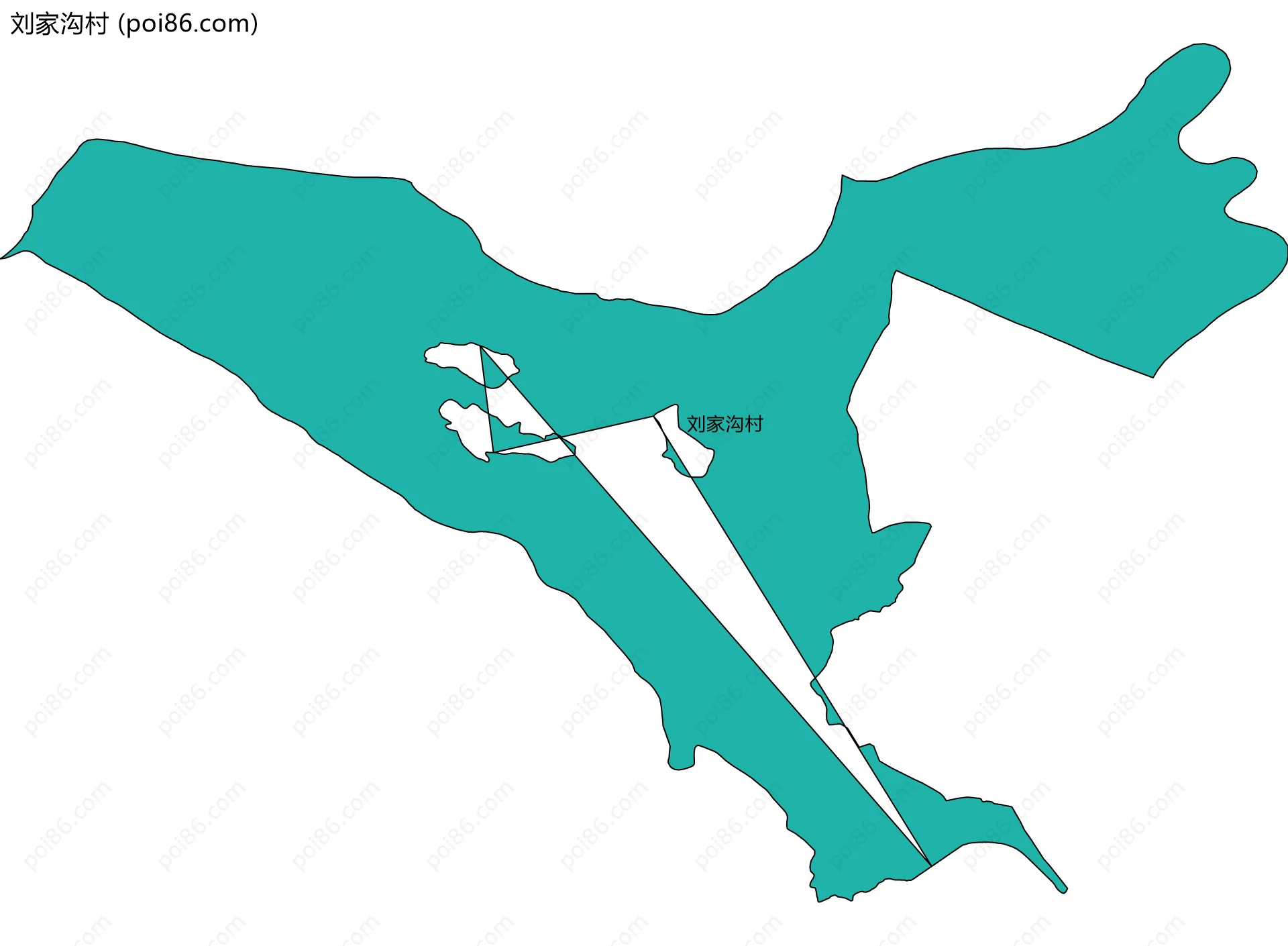 刘家沟村边界地图
