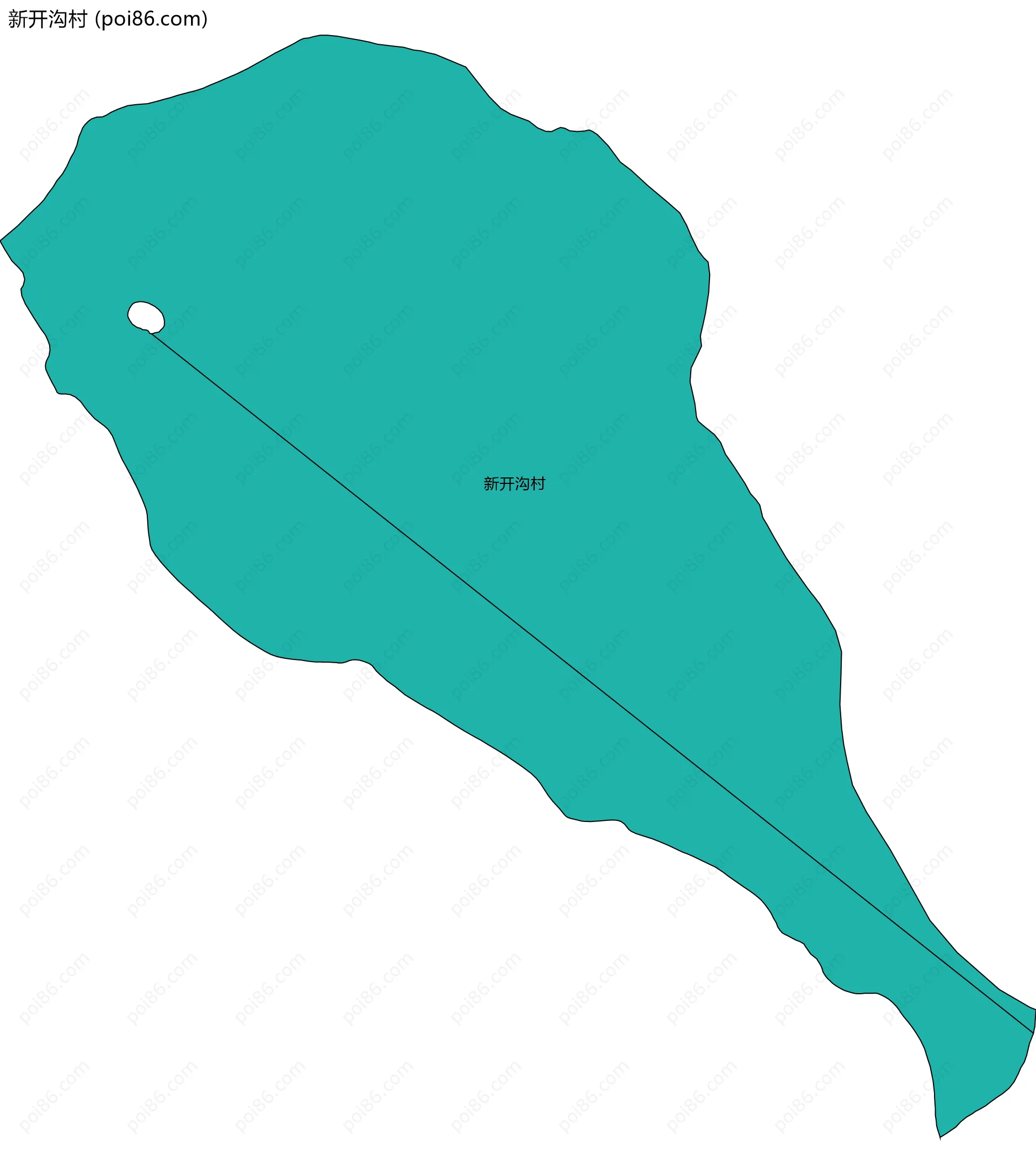 新开沟村边界地图