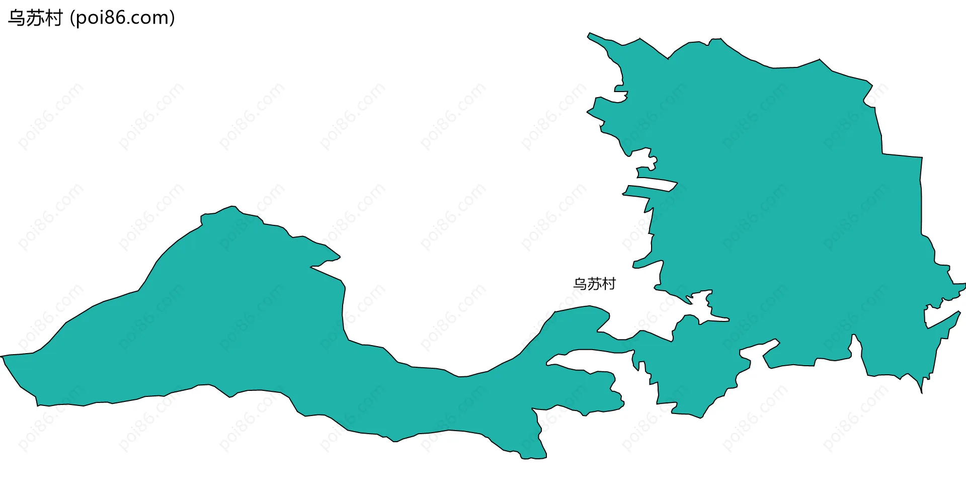 乌苏村边界地图