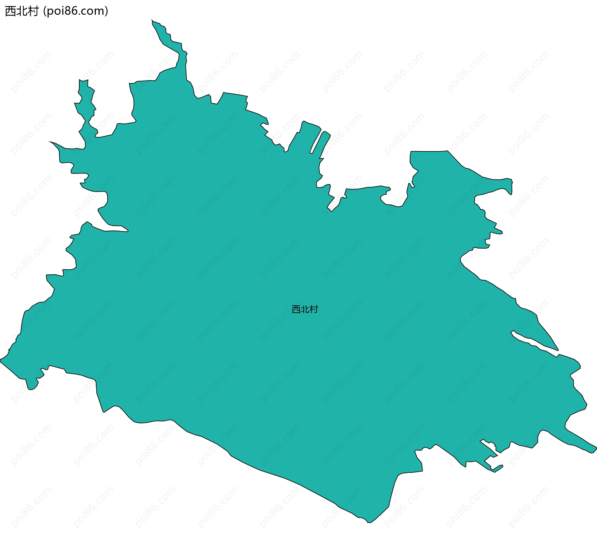 西北村边界地图
