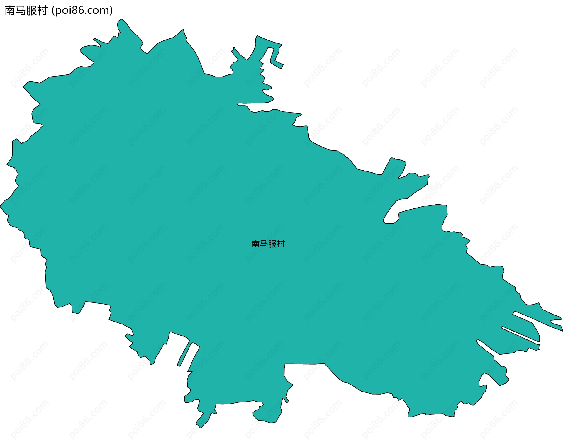 南马服村边界地图