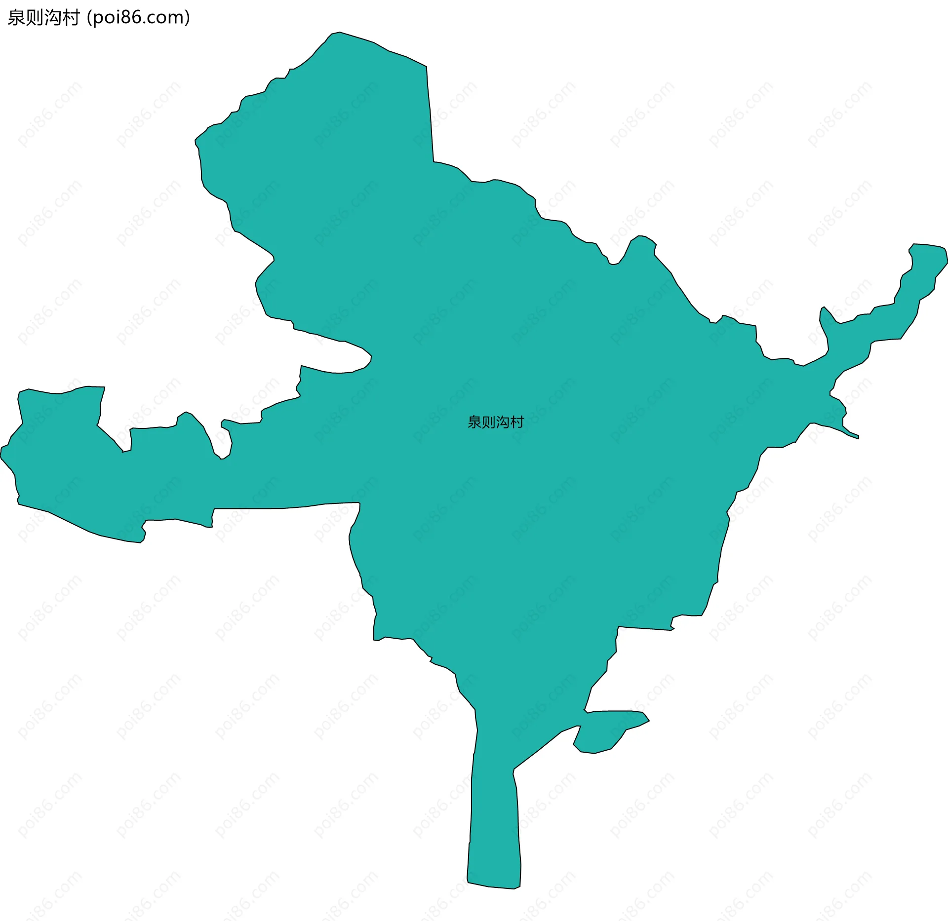 泉则沟村边界地图