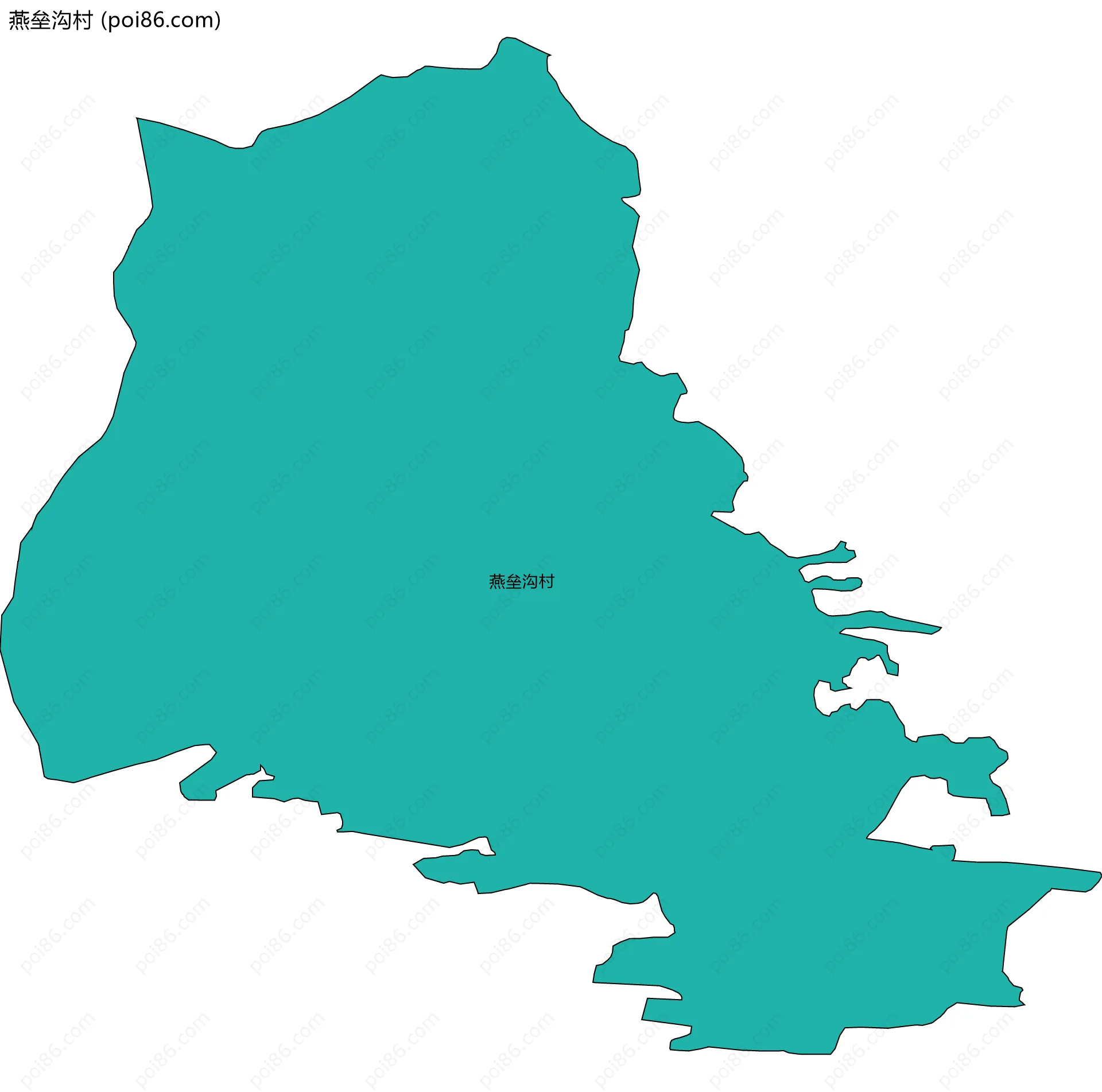 燕垒沟村边界地图