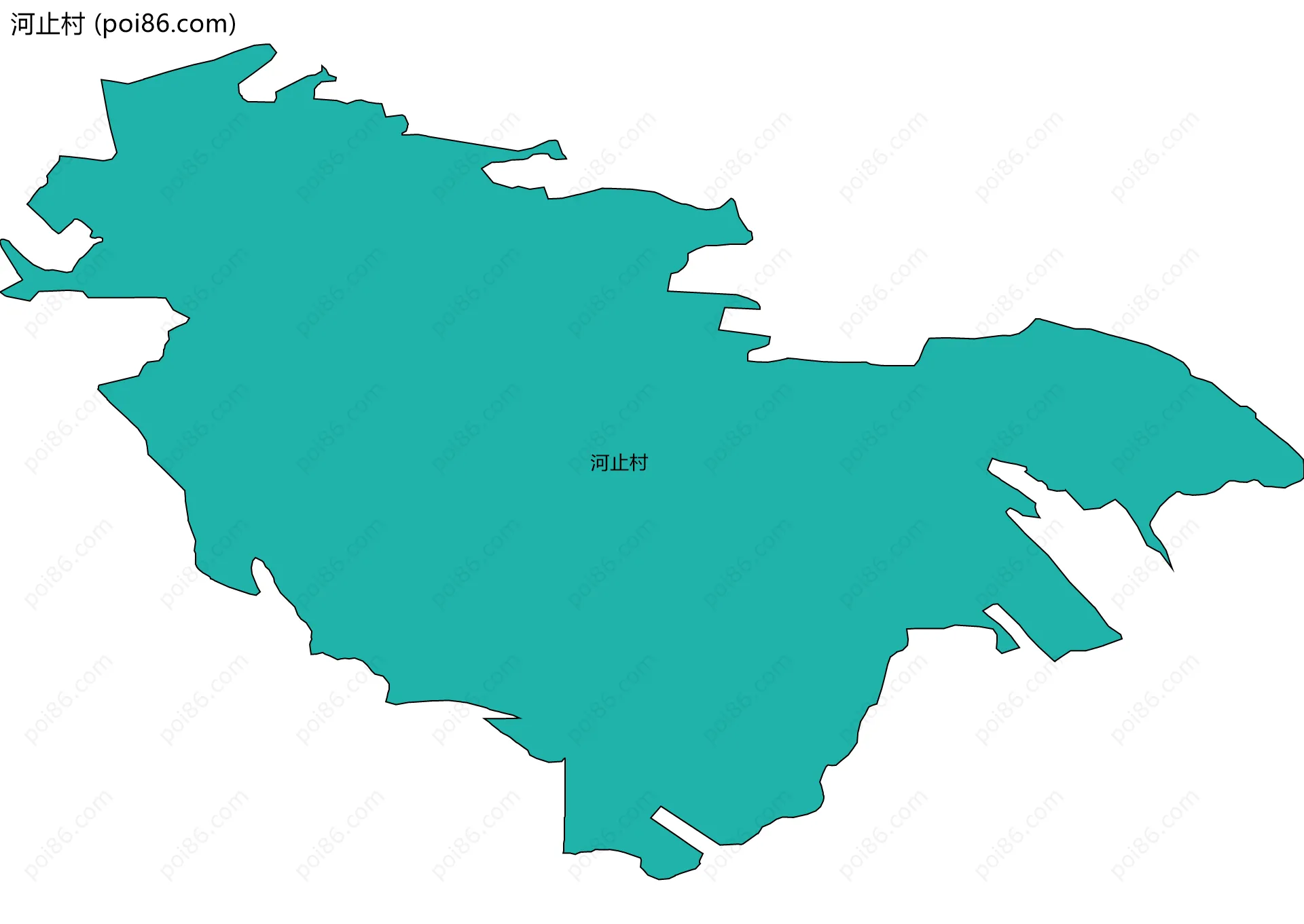 河止村边界地图