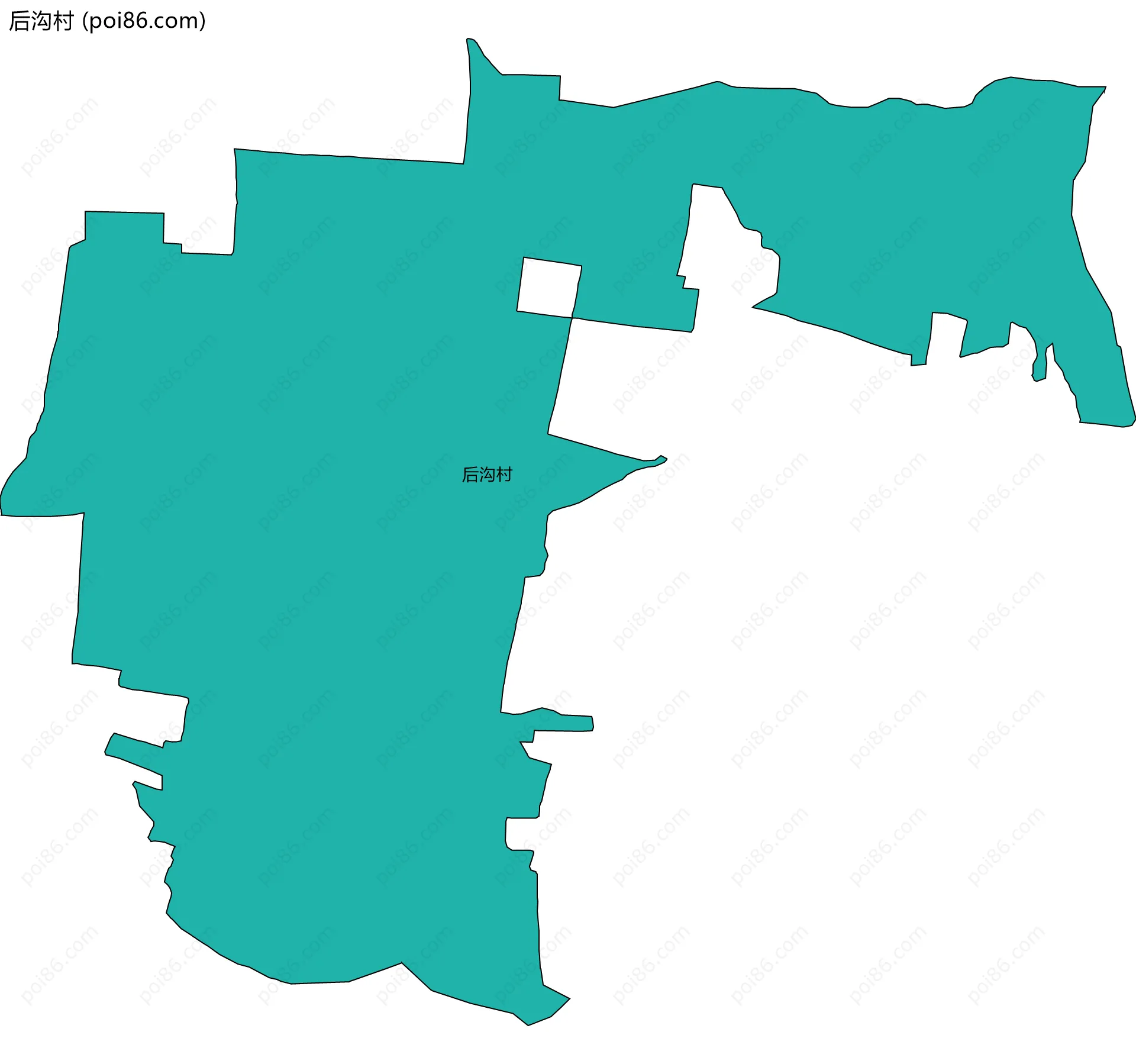 后沟村边界地图