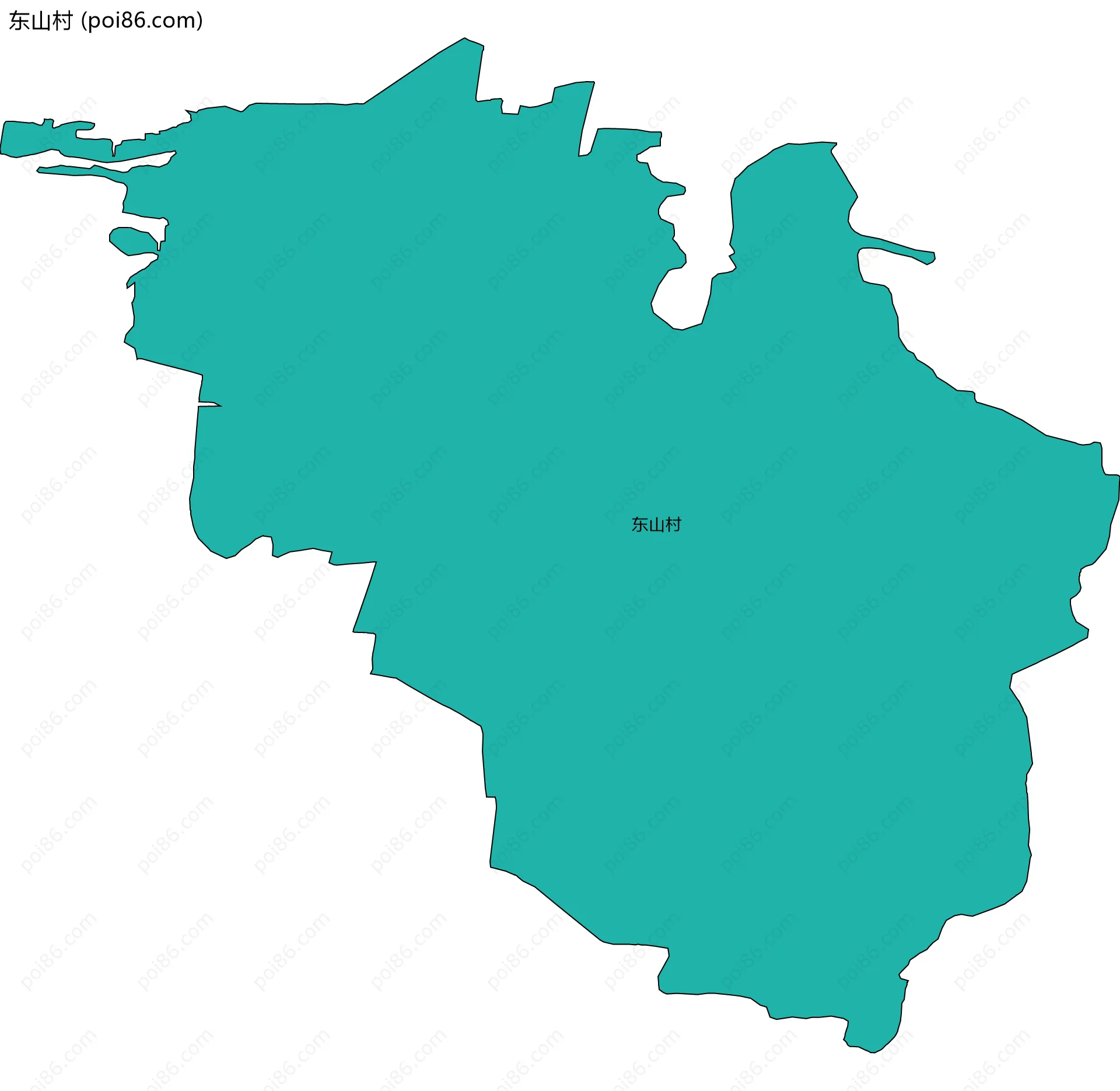 东山村边界地图