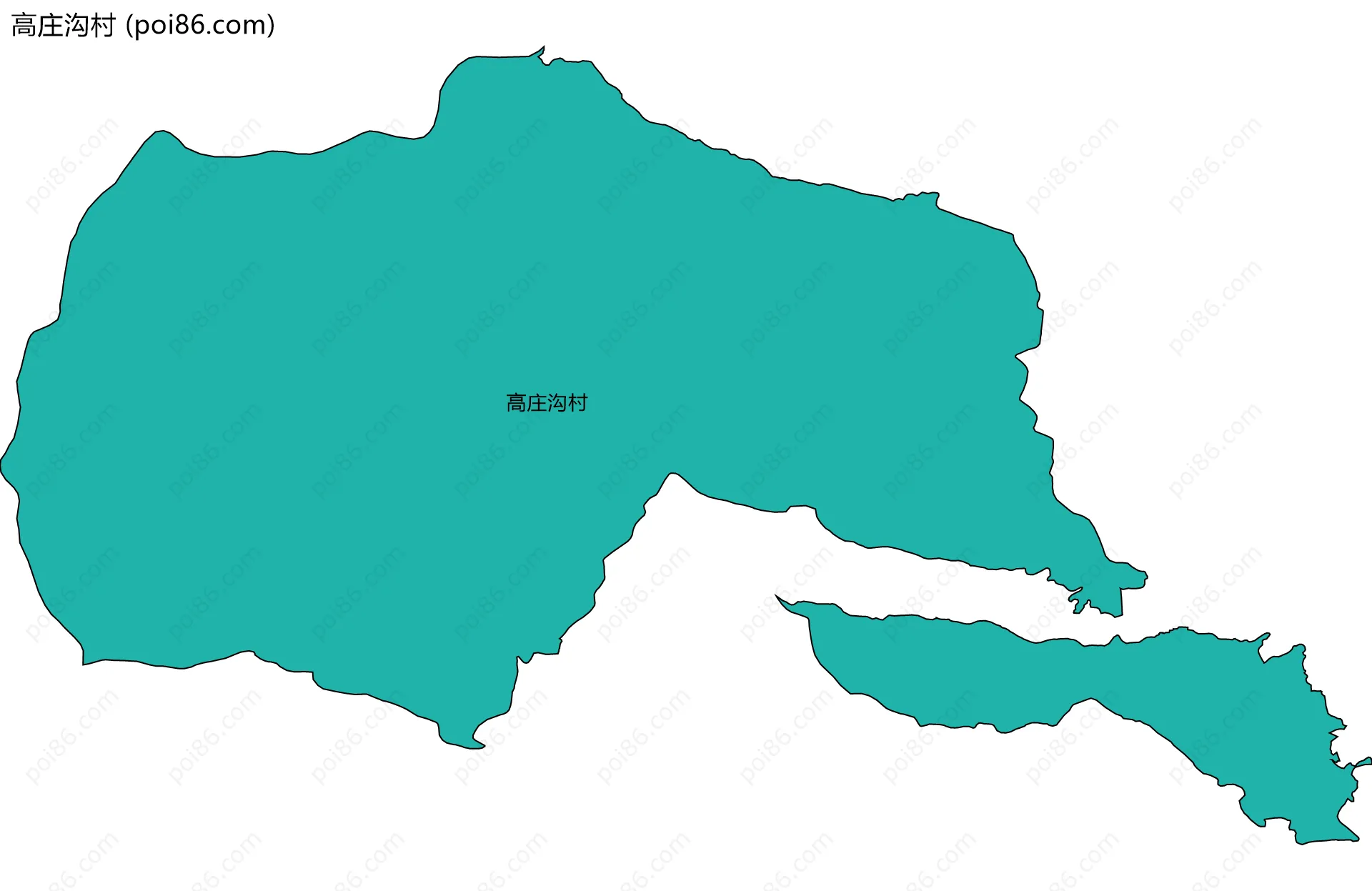 高庄沟村边界地图