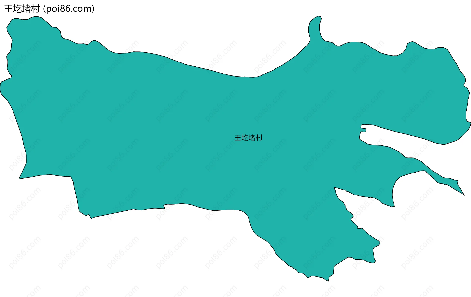 王圪堵村边界地图