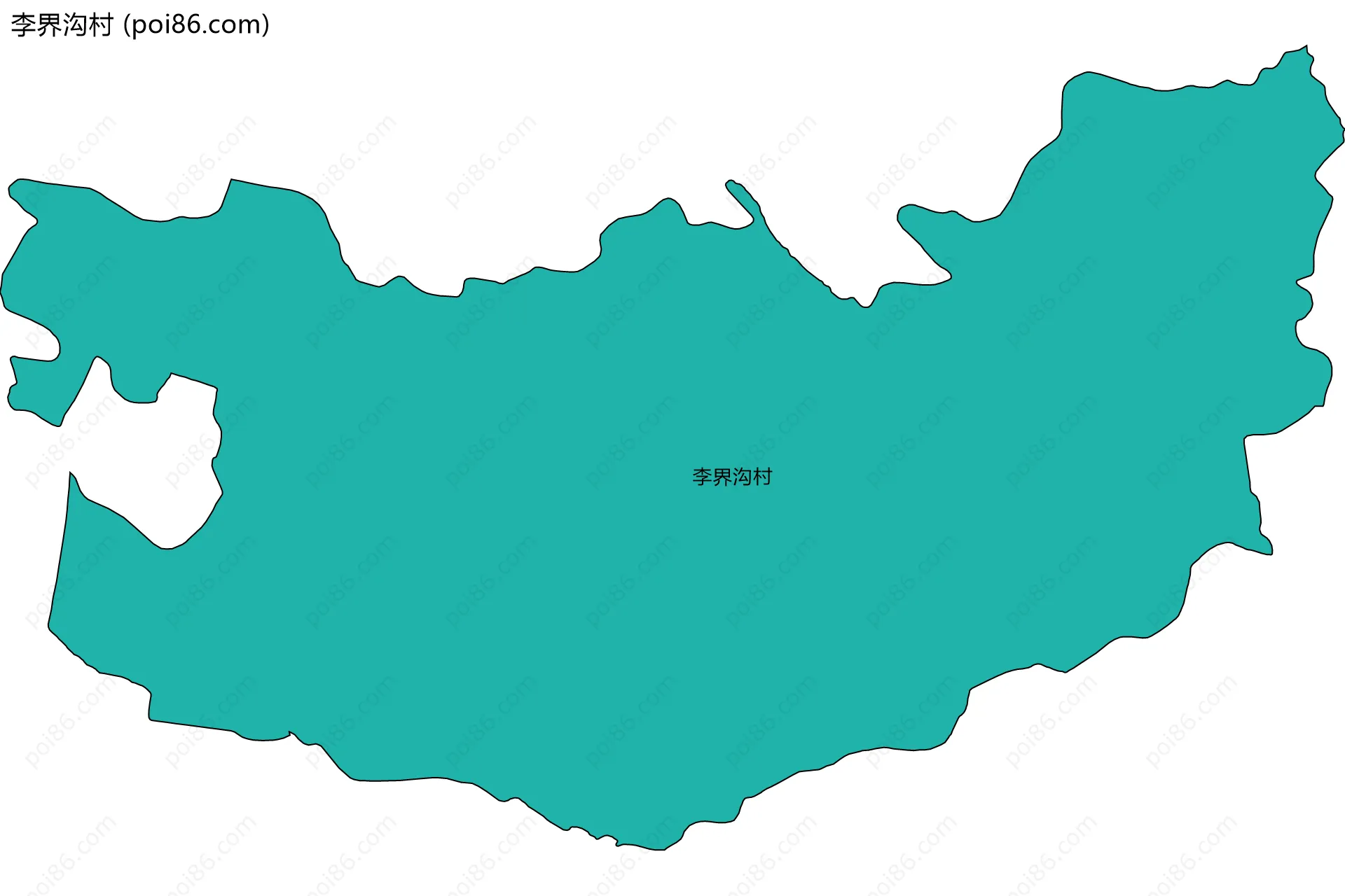 李界沟村边界地图