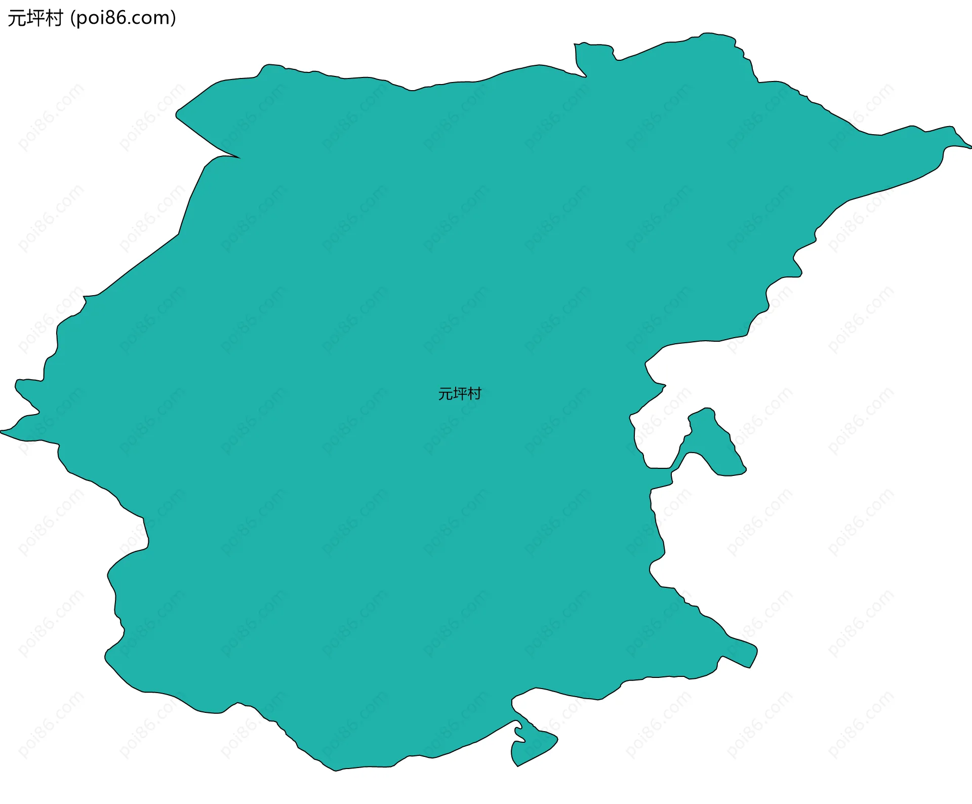 元坪村边界地图
