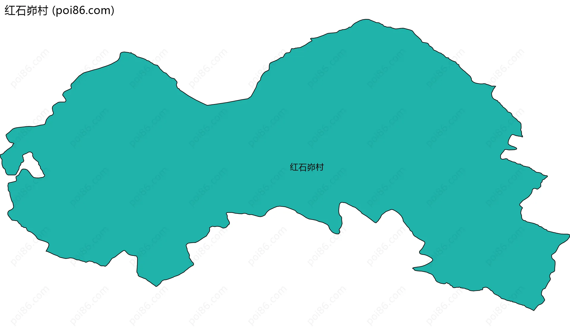 红石峁村边界地图