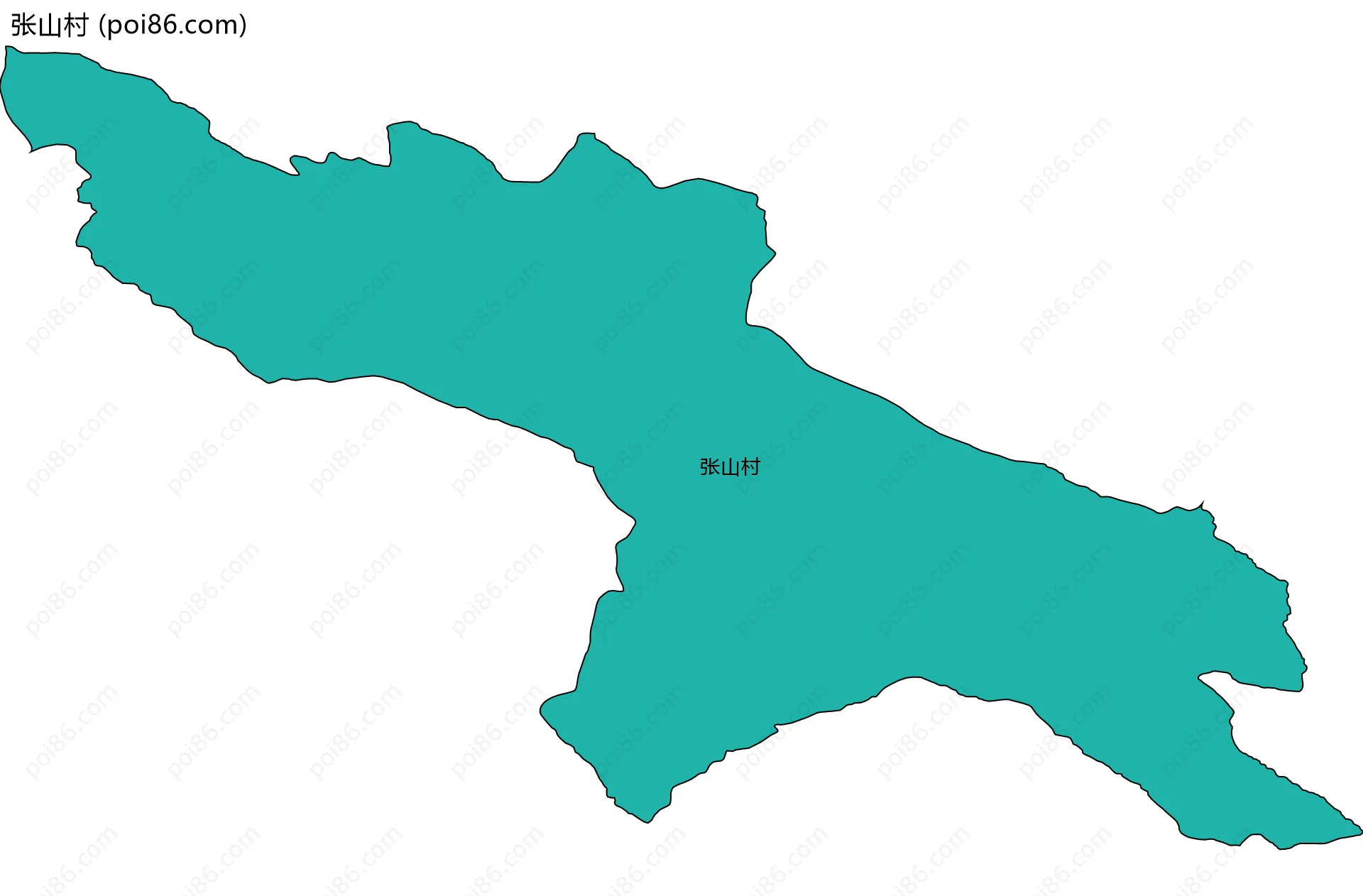 张山村边界地图