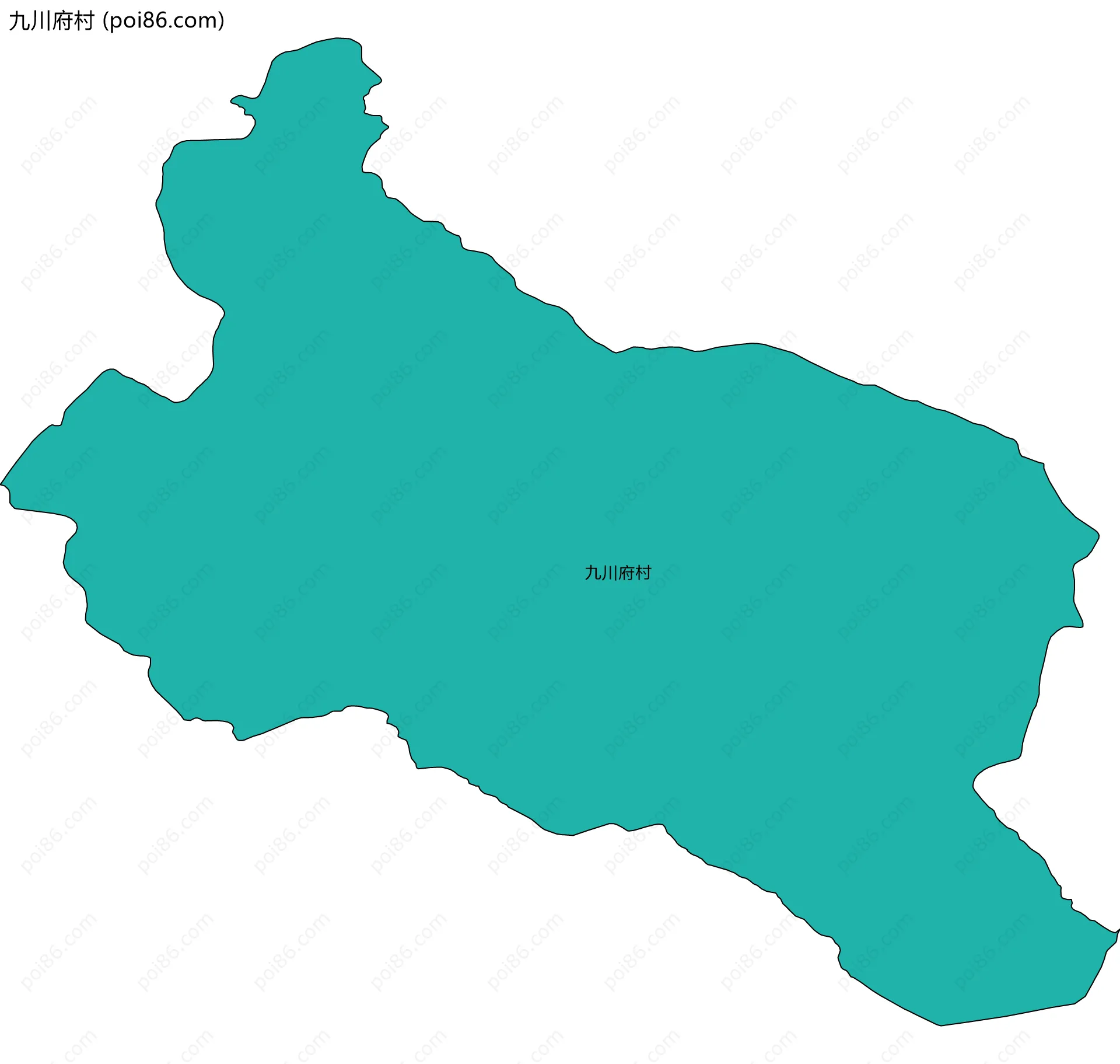 九川府村边界地图