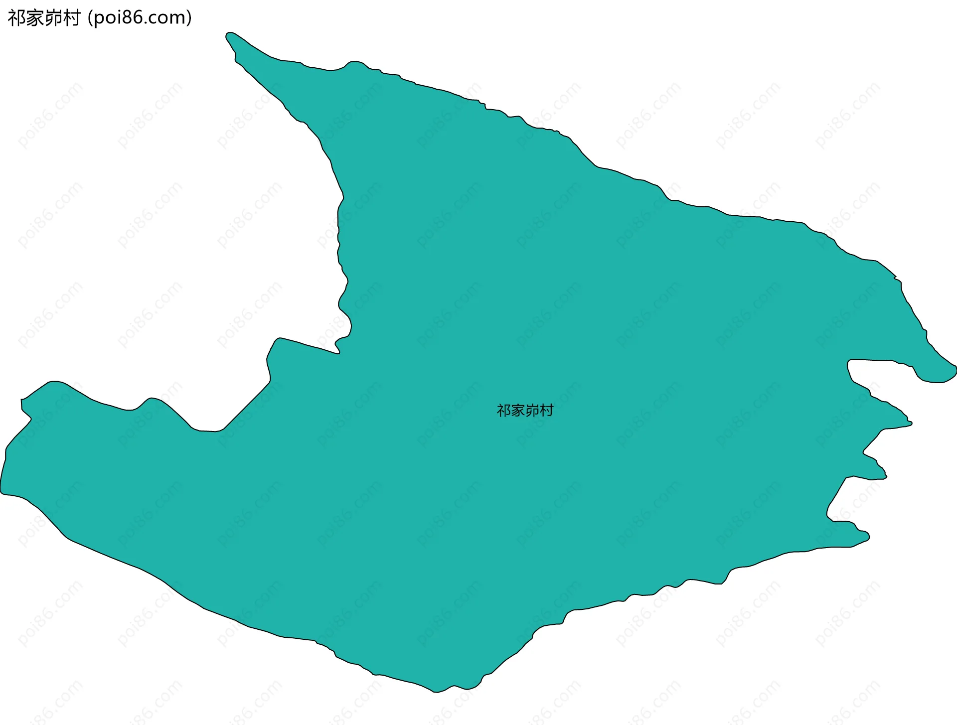 祁家峁村边界地图