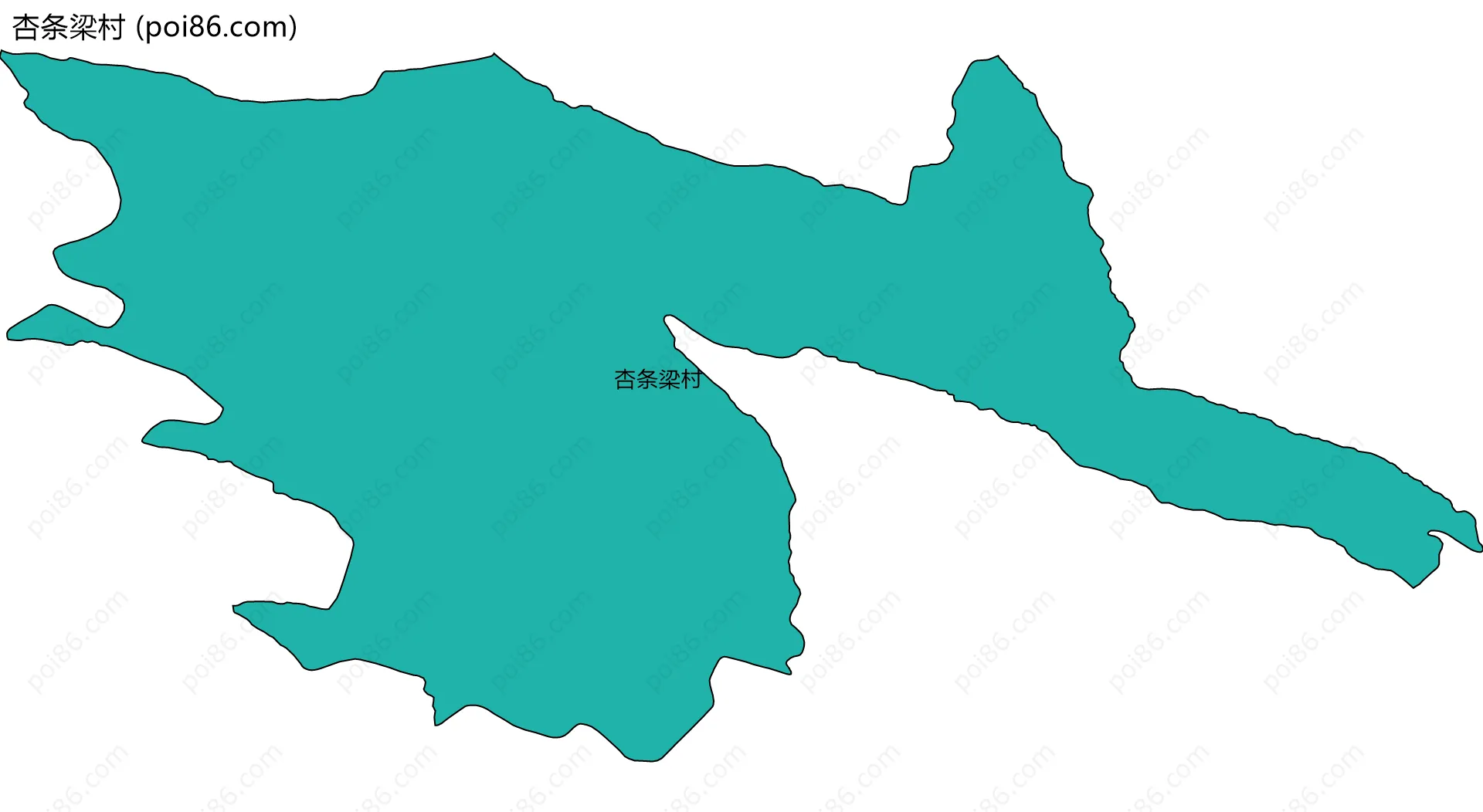 杏条梁村边界地图