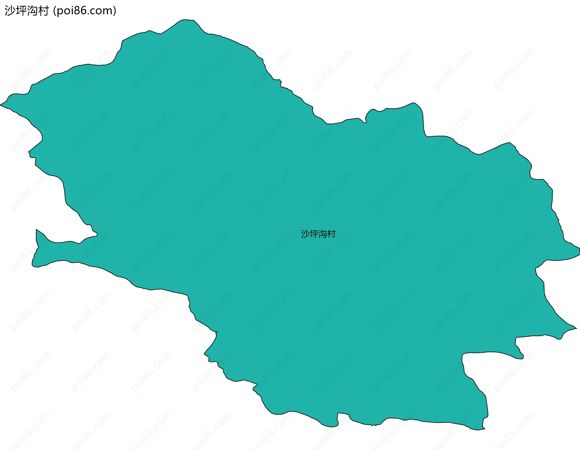 沙坪沟村边界地图