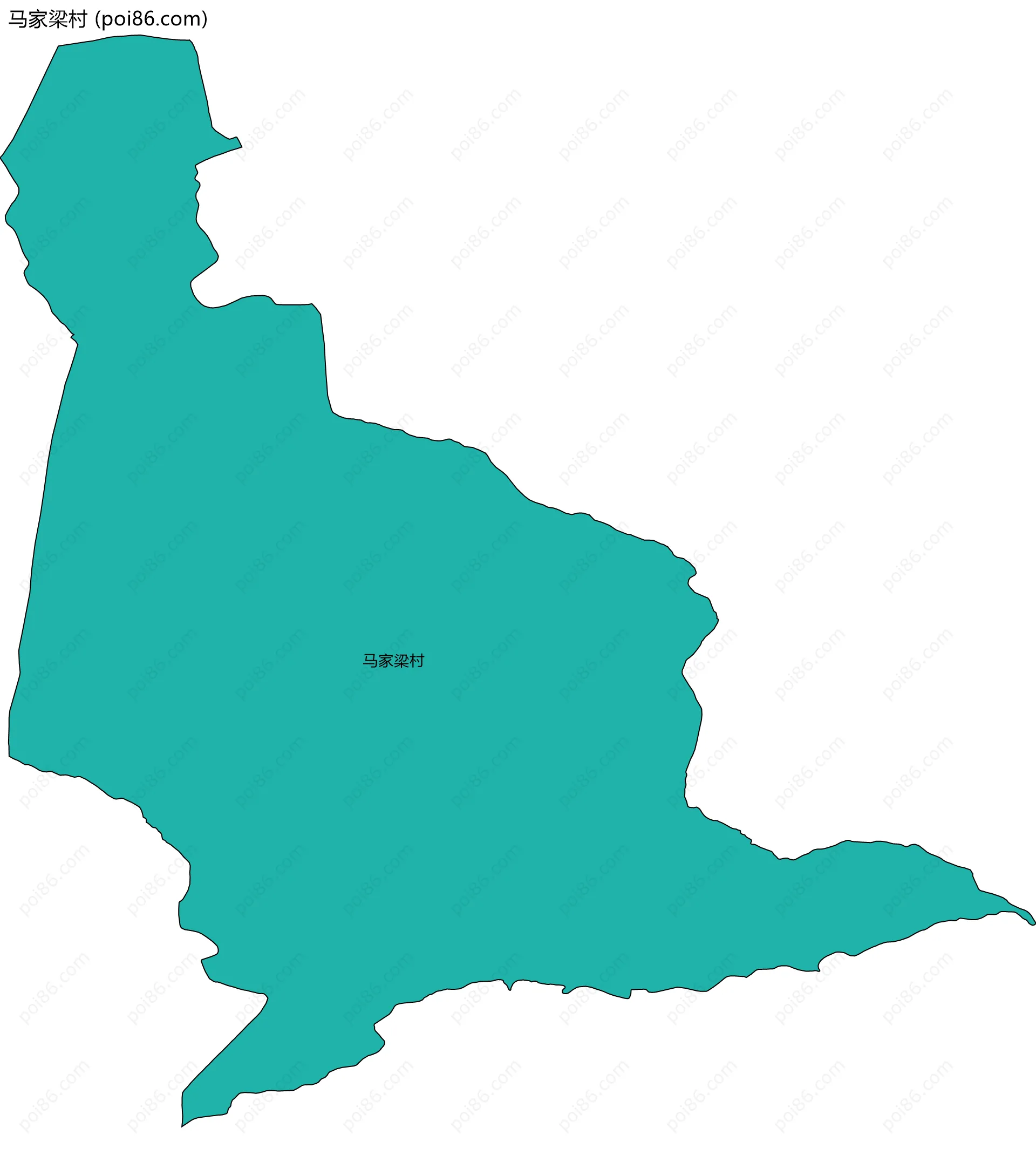 马家梁村边界地图