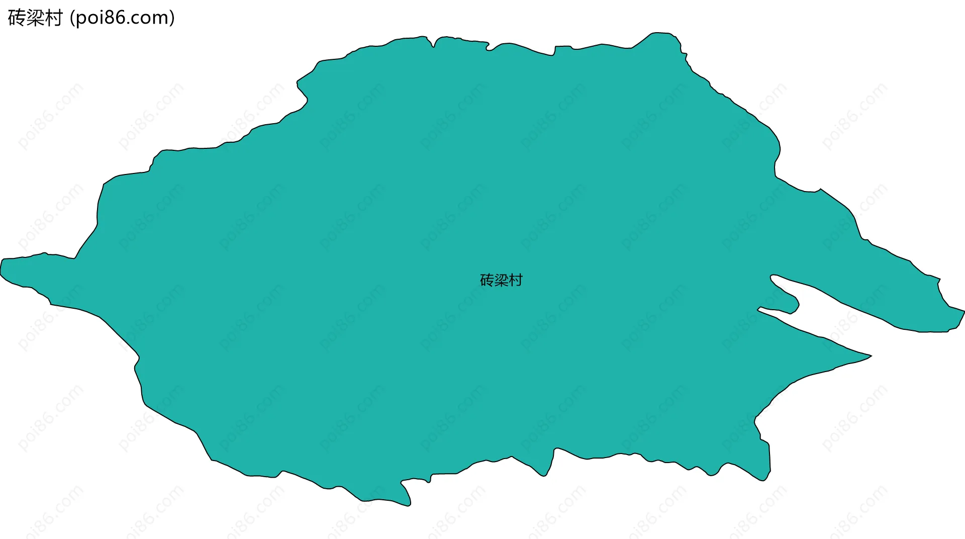 砖梁村边界地图