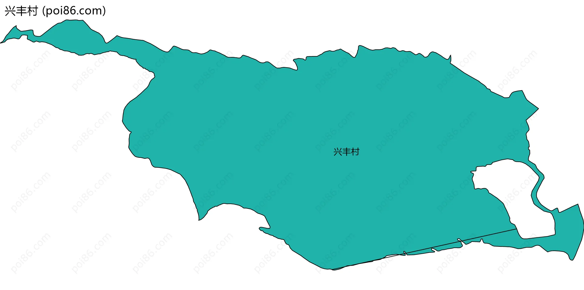 兴丰村边界地图