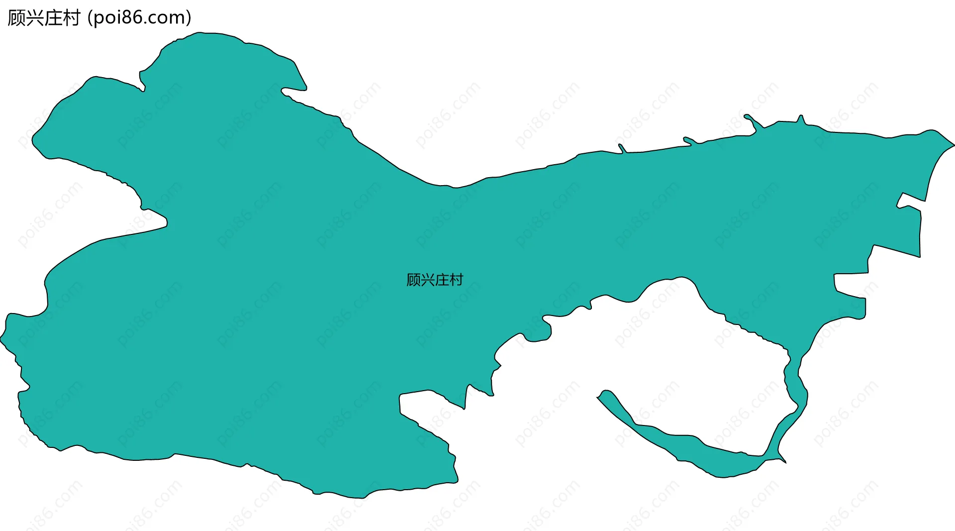 顾兴庄村边界地图