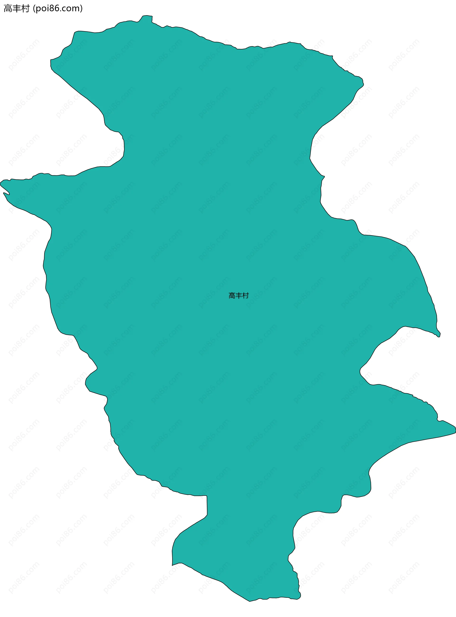 高丰村边界地图