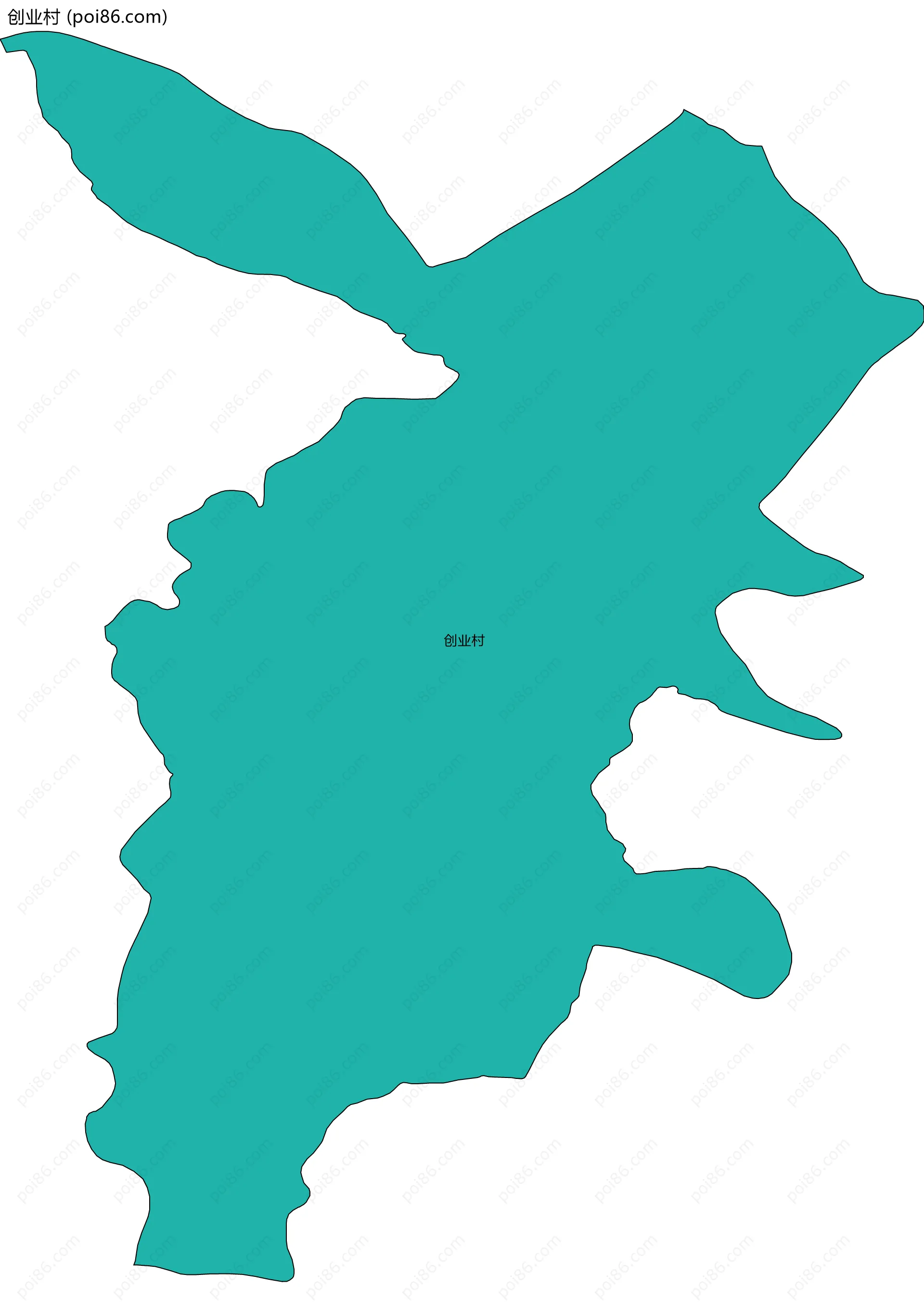 创业村边界地图