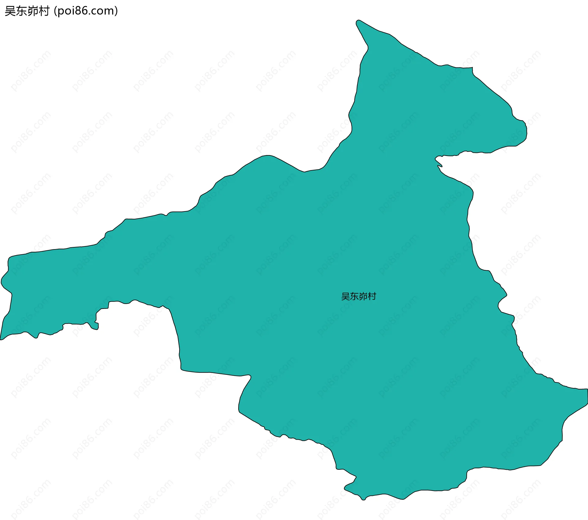 吴东峁村边界地图