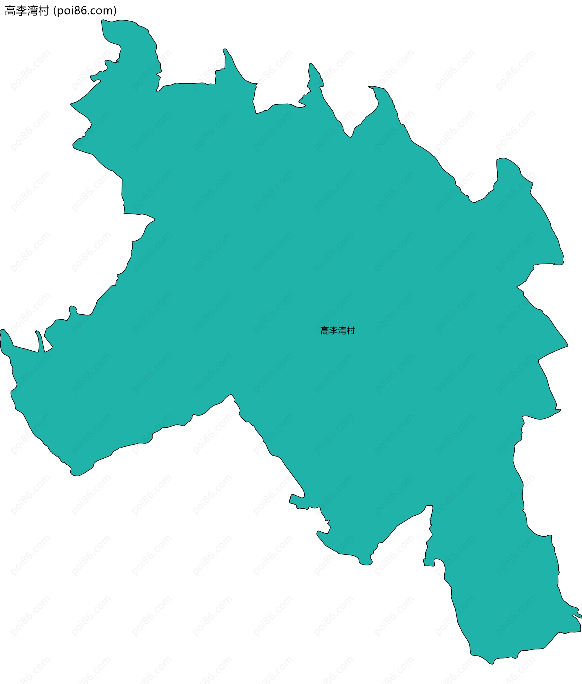 高李湾村边界地图