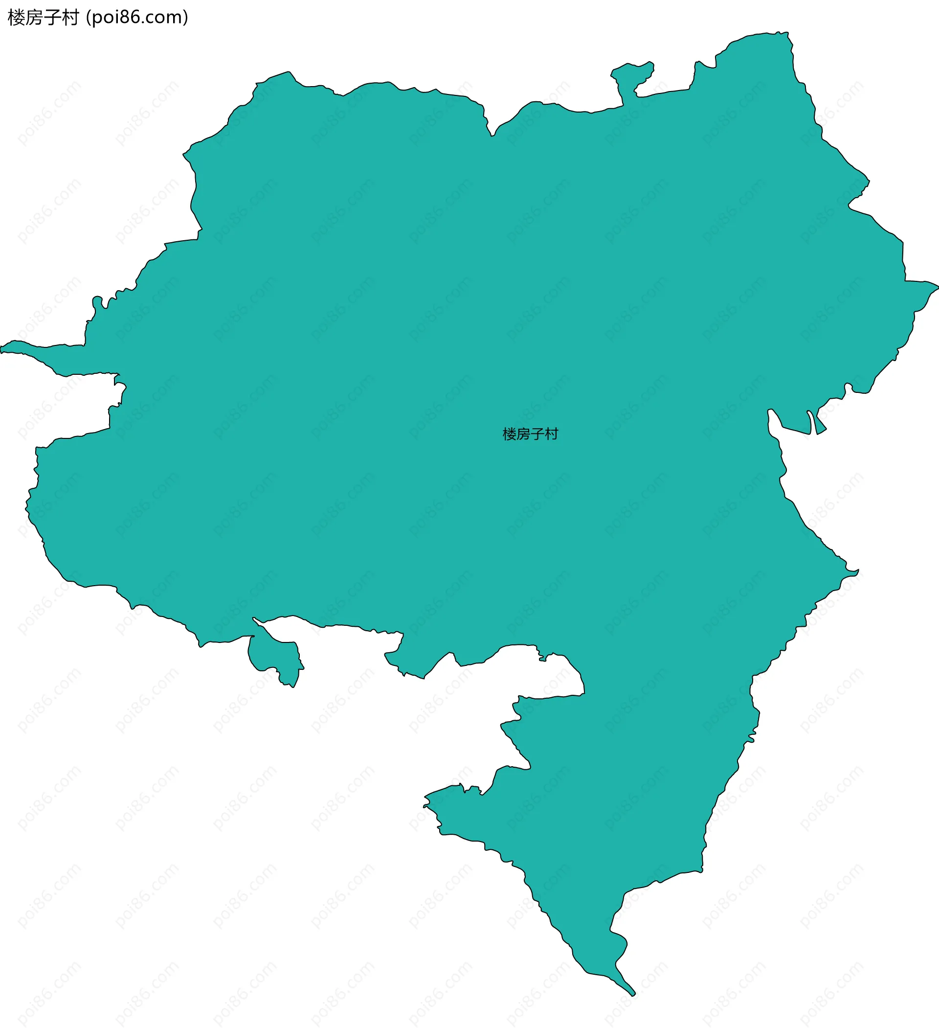 楼房子村边界地图
