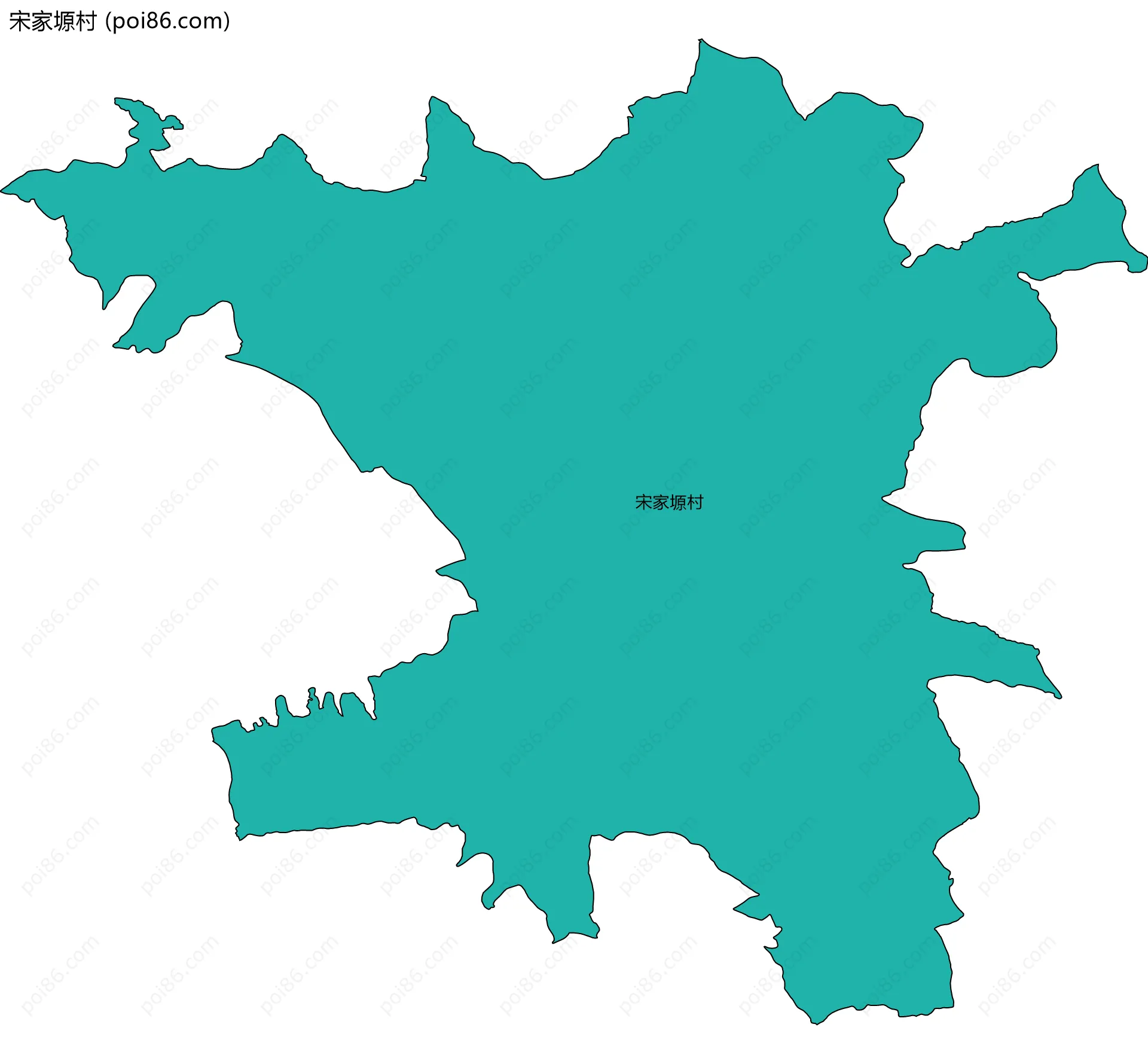 宋家塬村边界地图