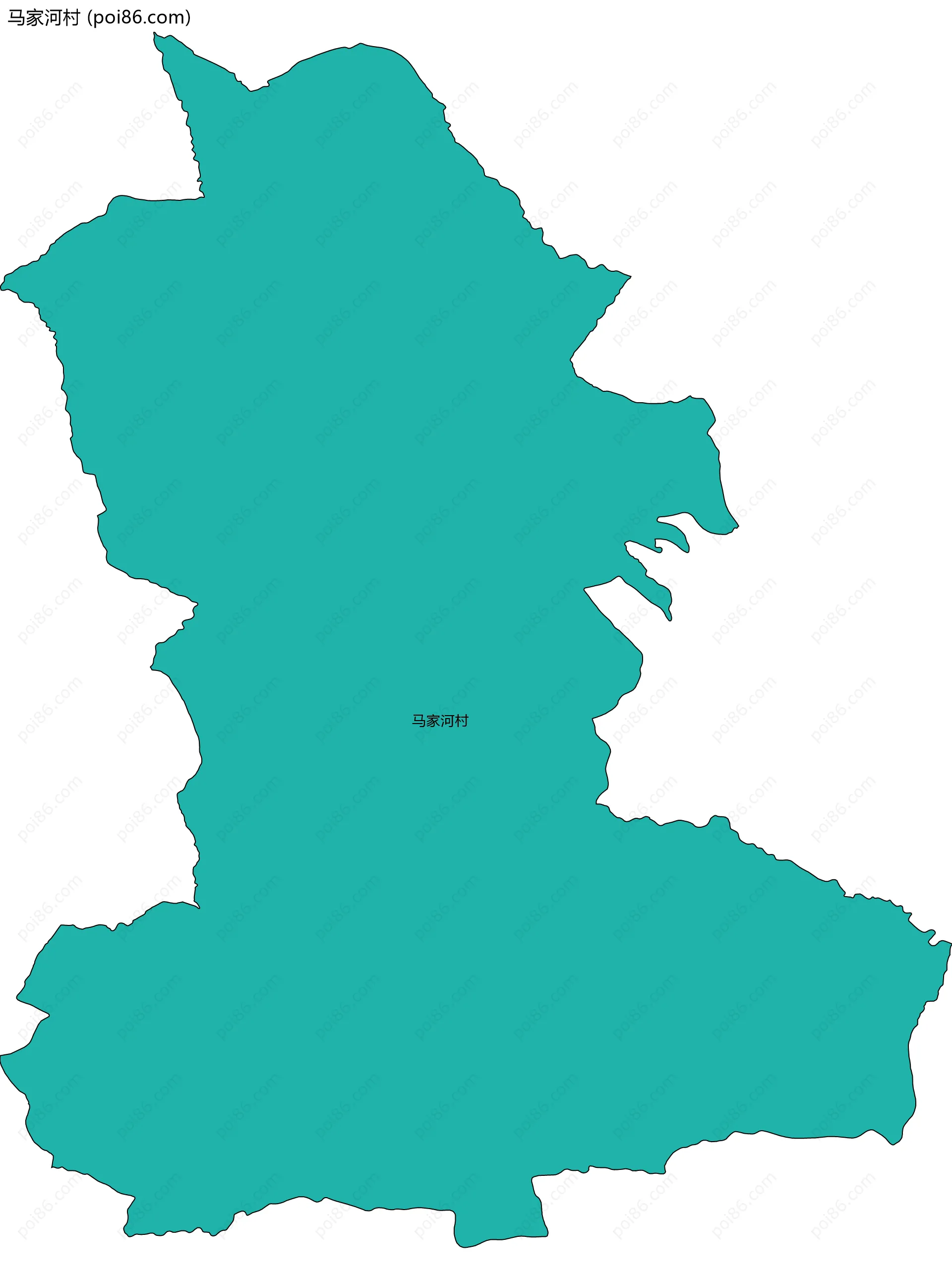 马家河村边界地图